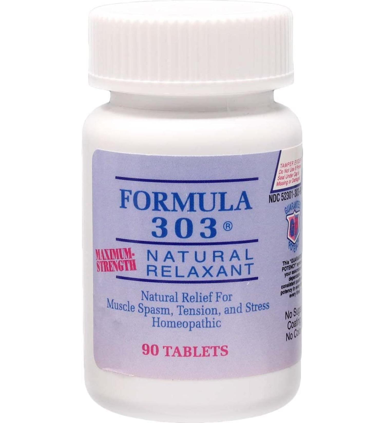 Dee CEE Labs Formula 303 Maximum Strength Tablets - 90 Tablets | All-Natural with Magnesium  Passion Flower  Valerian Root for Sore Muscles - Buy Online on GoSupps.com