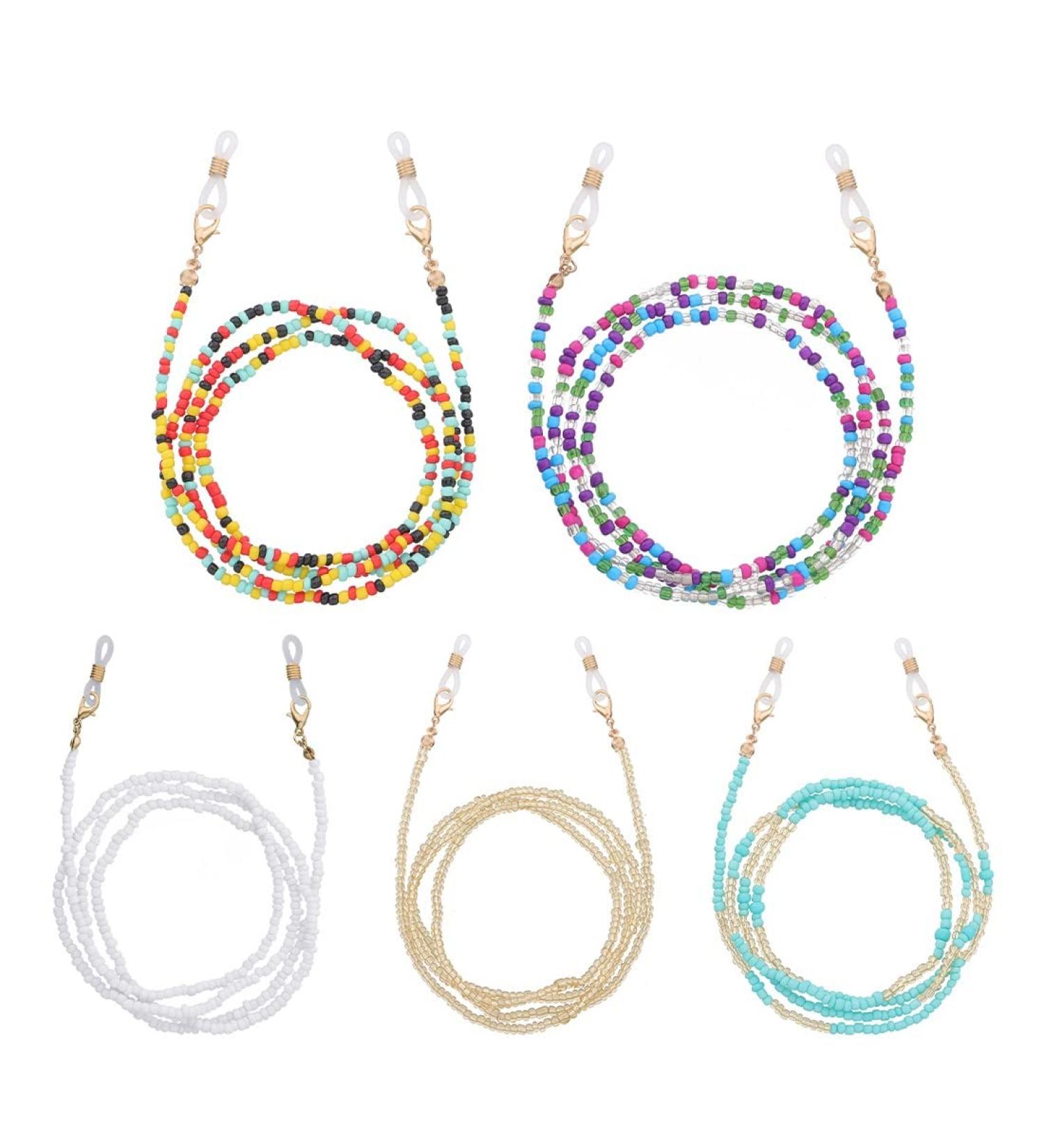 Colorful Beads Face Mask Lanyard for Women Men Children - 83Cm Long - Buy Online on GoSupps.com