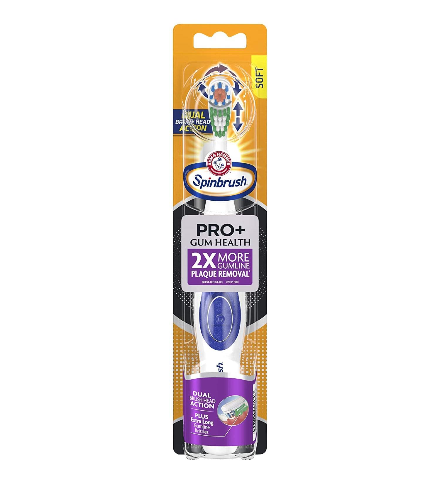 Buy Arm & Hammer Spinbrush Battery Powered Toothbrush - Truly Radiant Soft Bristles - 2 Pack - International Shipping Available - Buy Online on GoSupps.com