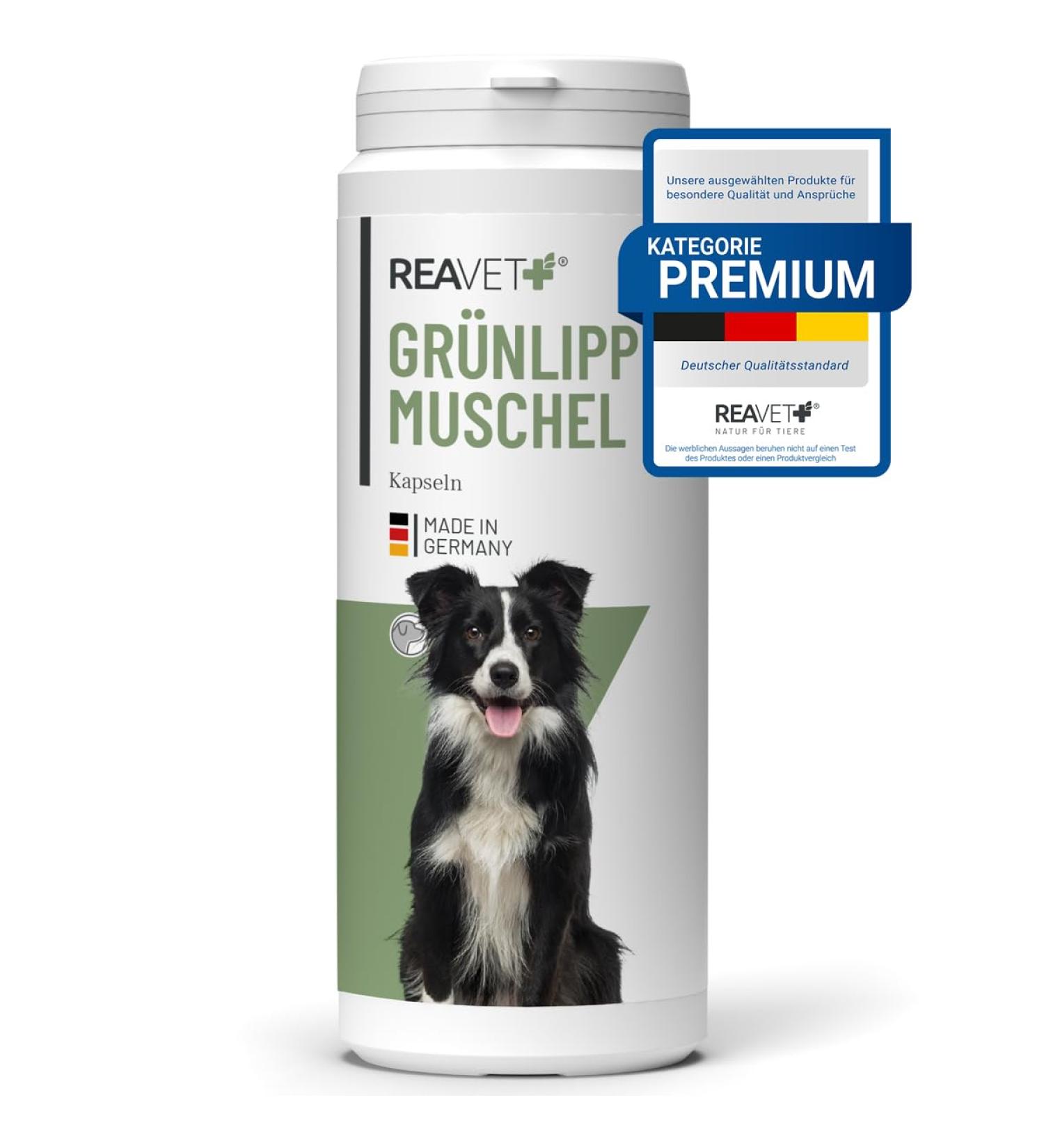 Reavet Green Lip Shell Capsules for Dogs - High-Dose Joint Support Tablets 300 PCS with Premium Green-Lipped Mussel Powder - Buy Online on GoSupps.com