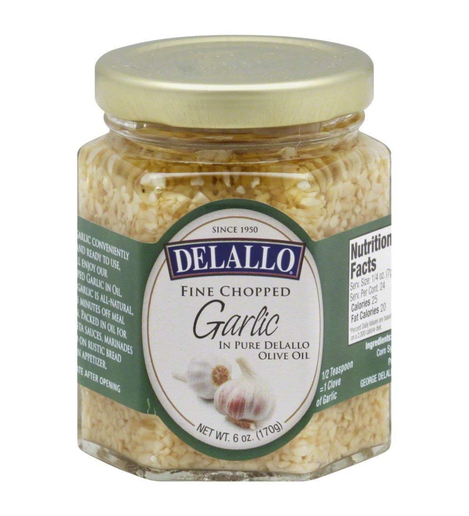 DeLallo Garlic Chopped Oil, 6 oz