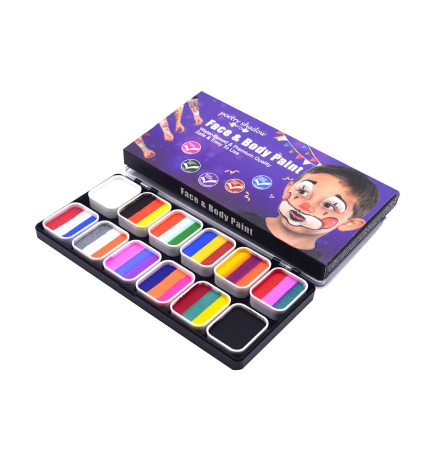  SOESFOUFU 1 Box Body Paint Kit Wax Fake Wound Scars Neon Body Paint Oil Water Based Tonic Pigment Cosmetic Dry Paint - Buy Online on GoSupps.com