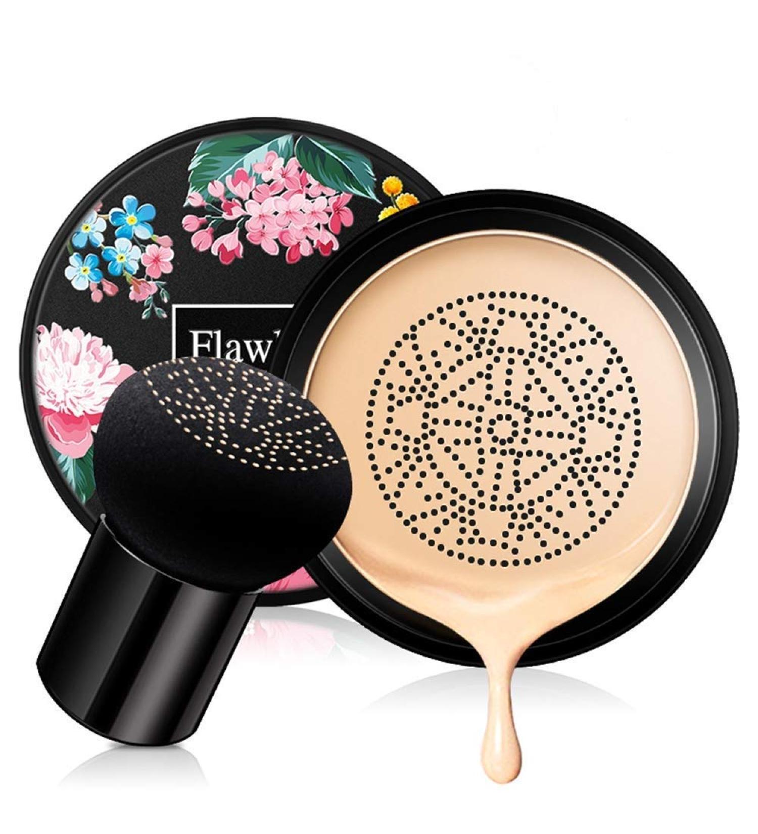 Mushroom Head Air Cushion BB Cream | Moisturizing CC Liquid Foundation for Even Skin Tone | Brightening Makeup Base Primer (Natural) - Shop Internationally - Buy Online on GoSupps.com