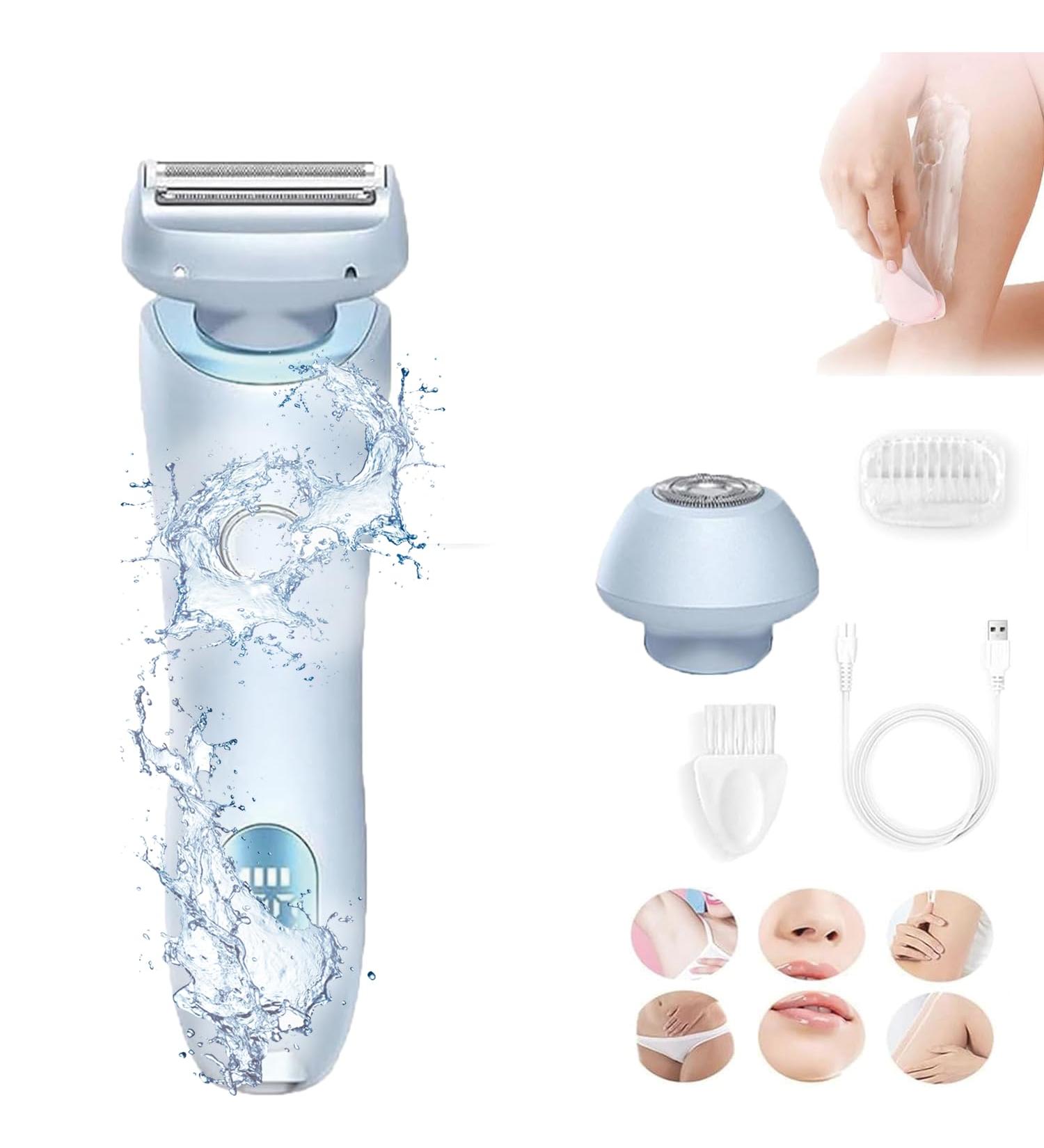 Silkbabe On The Go Lady Shaver Silkglide Pro Shaver Silkbabe Shaver Wet And Dry Use Ipx7 Waterproof.2 In 1 Hair Trimmer Electric Leg Razors For Women. (Blue) - Buy Online on GoSupps.com