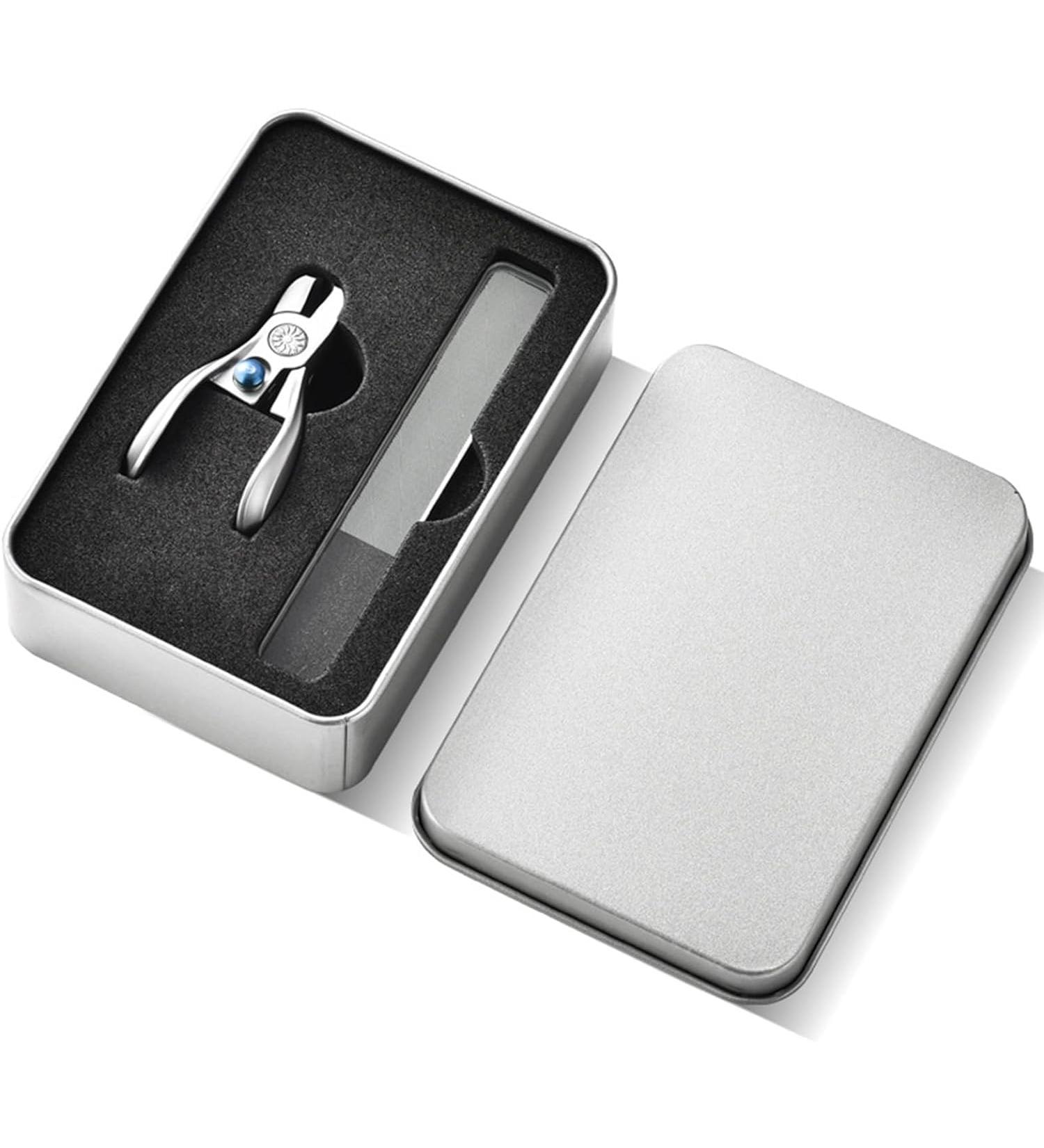 Portable Mini Nail Clipper & Scissors Set - Ultra Sharp Sturdy Design with Collection Container & Built-in Nail File for Fingernails & Toenails - Perfect for Travel - Buy Online on GoSupps.com