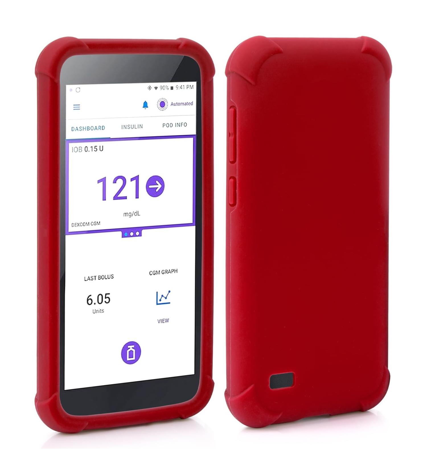 Buy Silicone Case for Omnipod 5 | Soft Gel Skin Cover by YOUSHARES - Red Protection for Your Omnipod Device - Buy Online on GoSupps.com