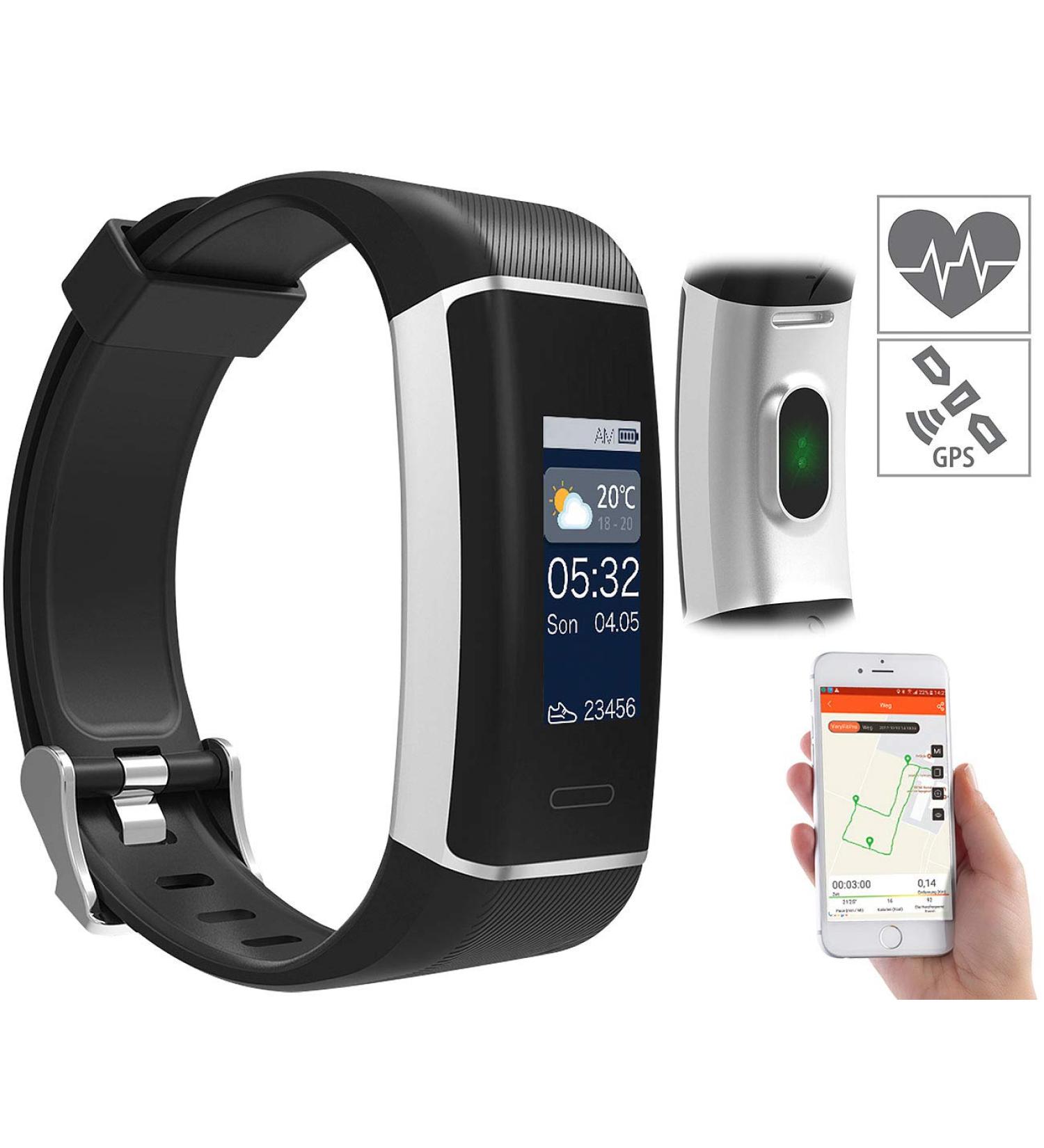 Newgen Medicals Fitness GPS Bracelet - XL Color Display 6 Sports Modes IP67 Waterproof - Buy Online on GoSupps.com