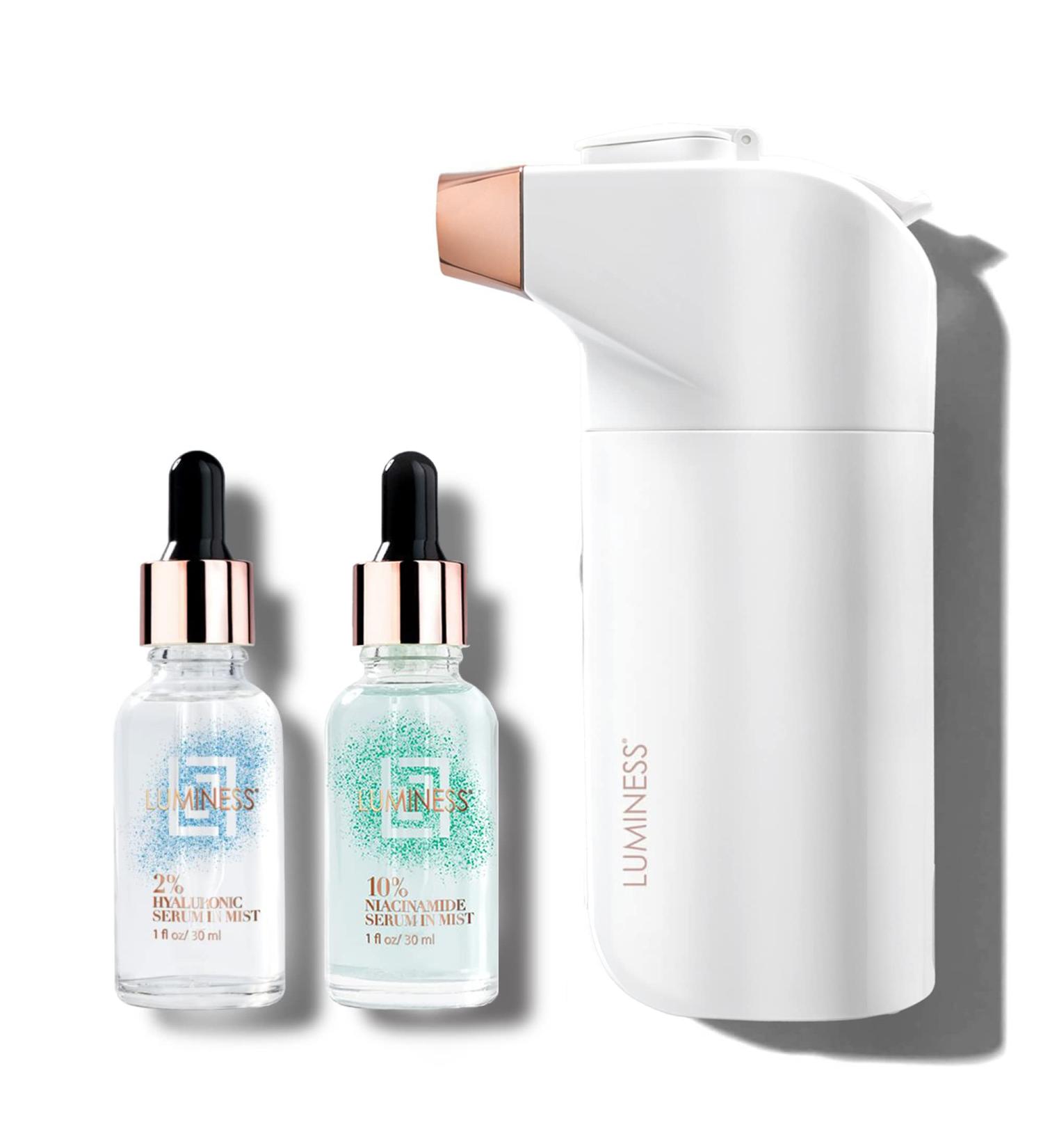 LUMINESS Airbrush Skincare for Blemish-Prone Skin - Clarify & Revive with Hyaluronic 2% & Niacinamide 10% - Includes Breeze Device - International Shipping Available - Buy Online on GoSupps.com