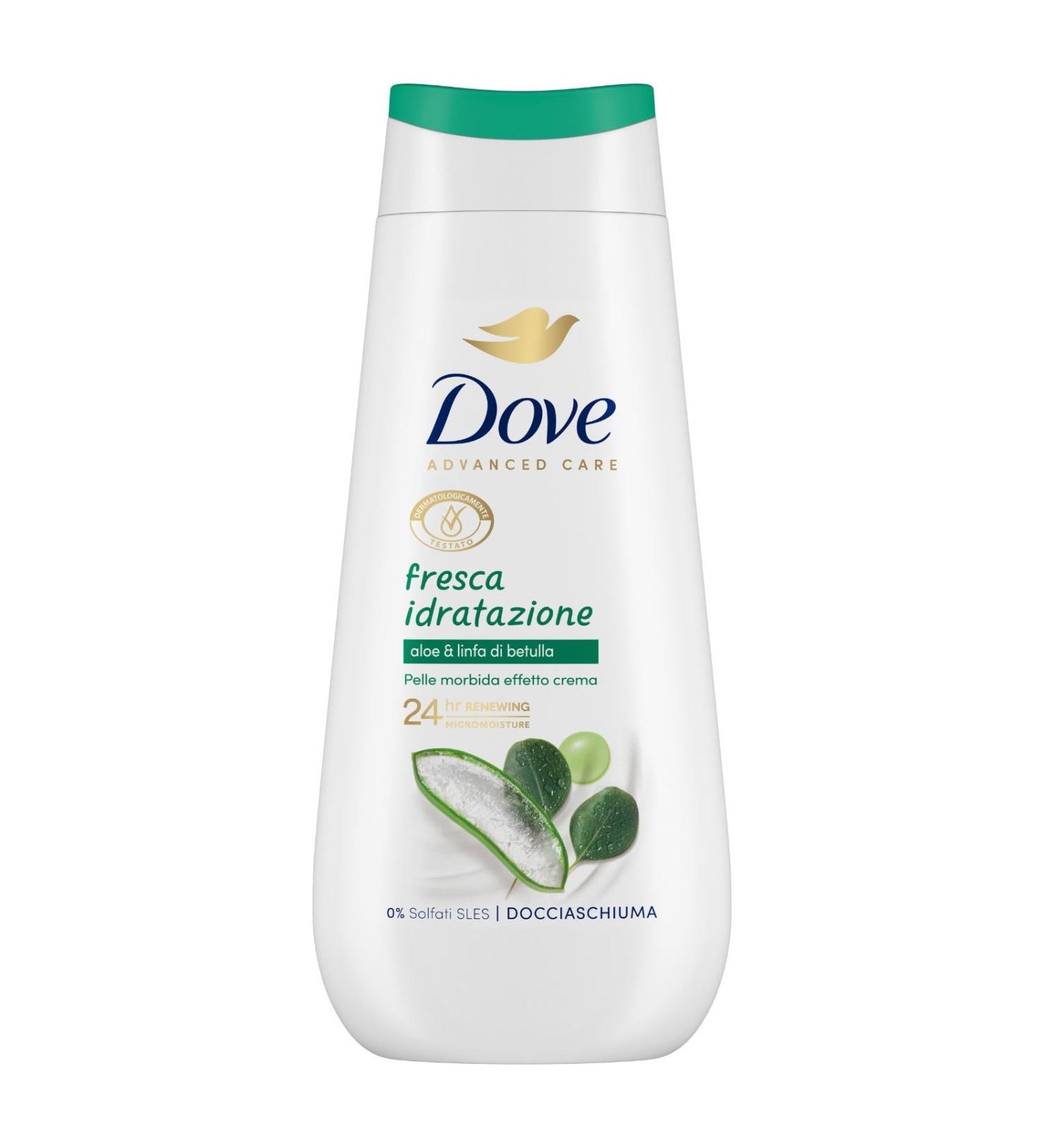  Dove Dove Moisturizing Fresh Moisturizing Shower Bath Delicate Skin Microbiome Formula with Plant Moisturizing Agents SLES Free Shower Bath for Men and Women 225 ml - Buy Online on GoSupps.com