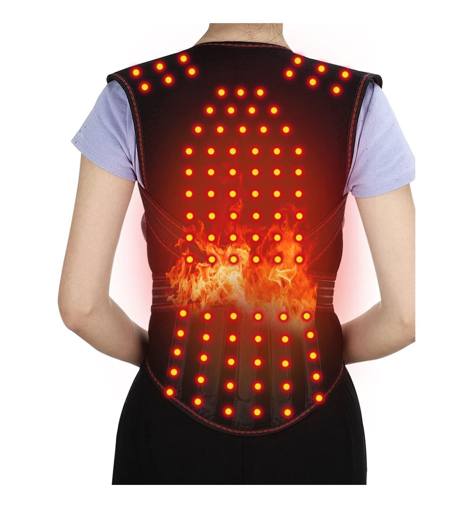 Full Back Support Belt 108Pcs Magnets Self-Heating Waist Back Brace Vest Lumbar Belt Spine Shoulder Neck Posture Correction Belt for Men Woman (Size : Medium) (Large) - Buy Online on GoSupps.com