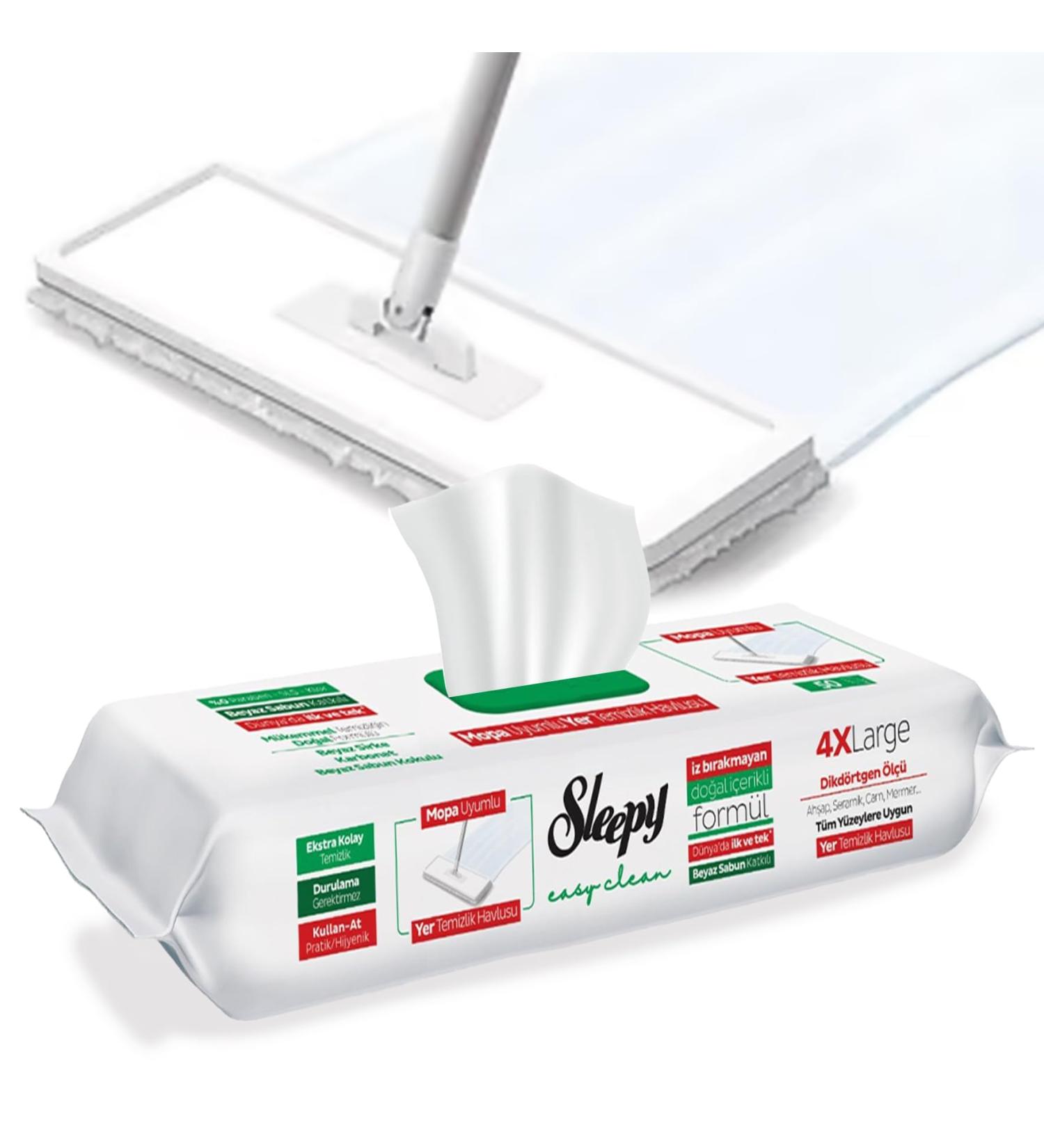 Sleepy Easy Clean White Soap Additive & Mopa Matching Floor Cleaning Cloth - 50 Sheets | International Shipping Available - Buy Online on GoSupps.com
