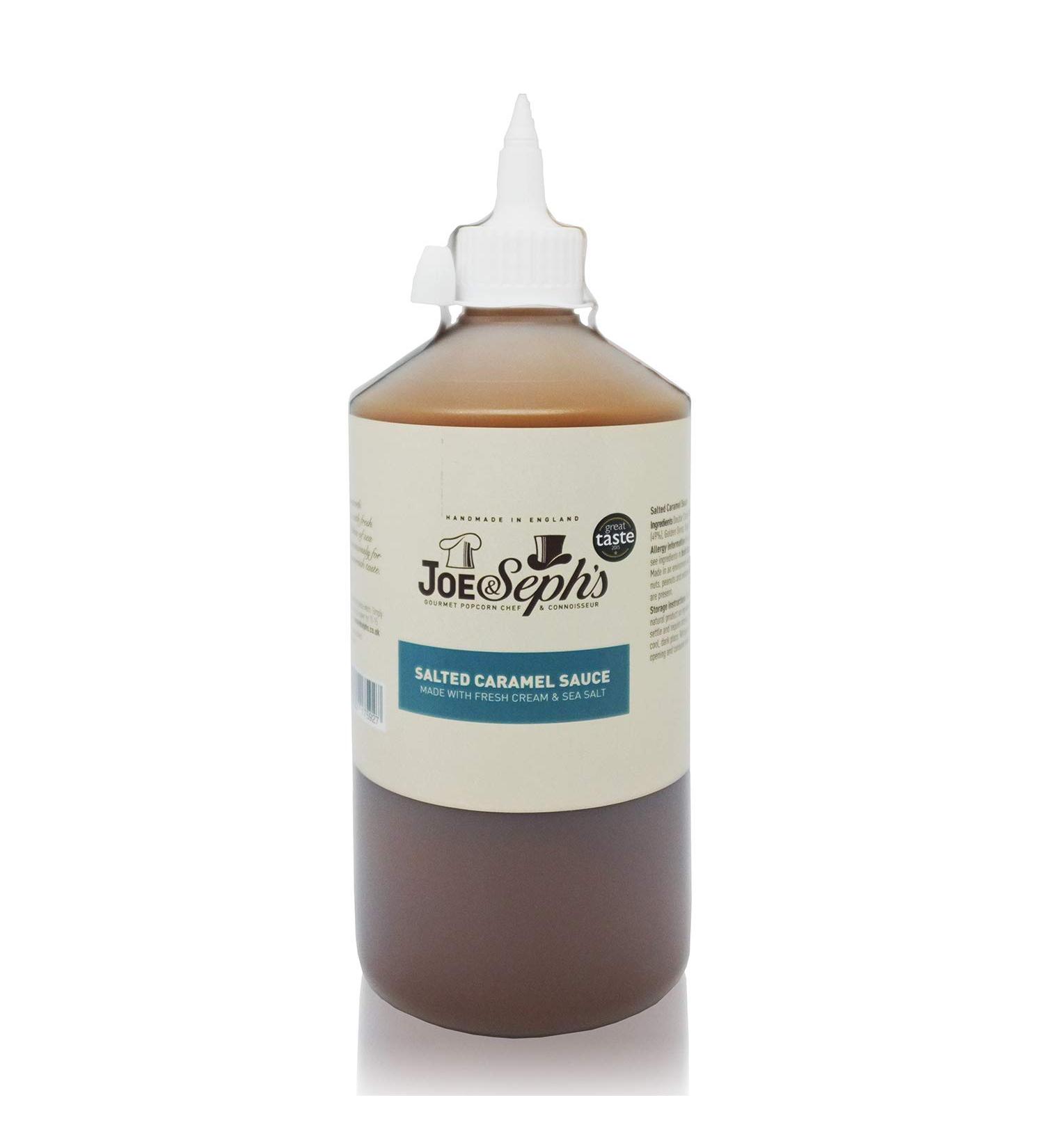 Joe & Seph's Salted Caramel Sauce - 1kg | Great Taste Award Winner | Ideal for Ice Cream, Coffee, Baking | Vegetarian Friendly - Buy Online on GoSupps.com