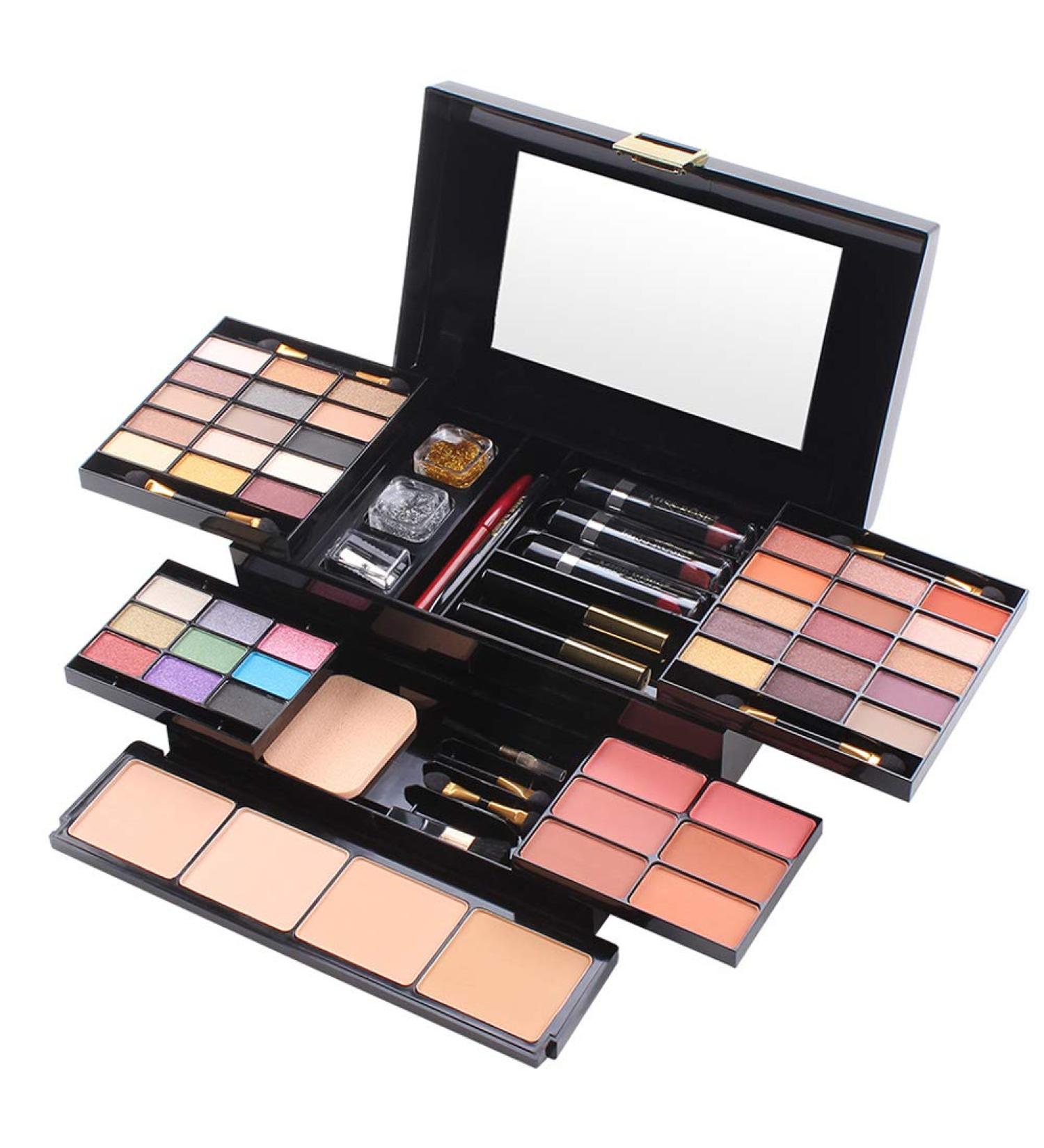 Jascherry 49 Colors Eyeshadow Palette Makeup Kit | Professional & Daily Use | Blush Bronzer & Lip Gloss Included | International Shipping - Buy Online on GoSupps.com