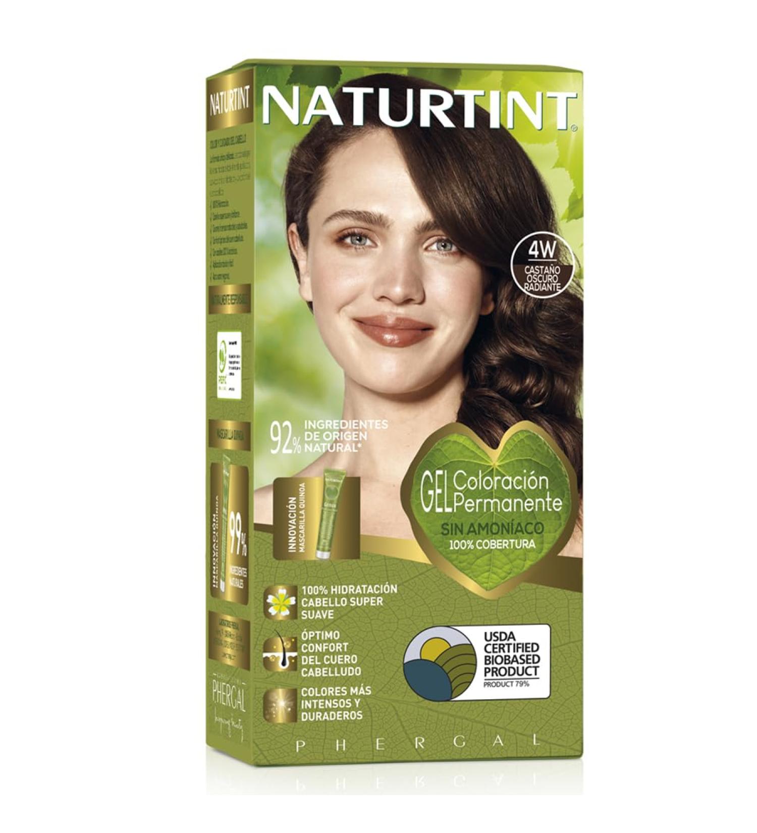 Natureint Bio-Ase Ammonia-Free Permanent Hair Color | 100% Gray Coverage | 5 WB Copper Brown & 4 W Radiant Dark Brown | Natural Ingredients | 170 ml - Buy Online on GoSupps.com