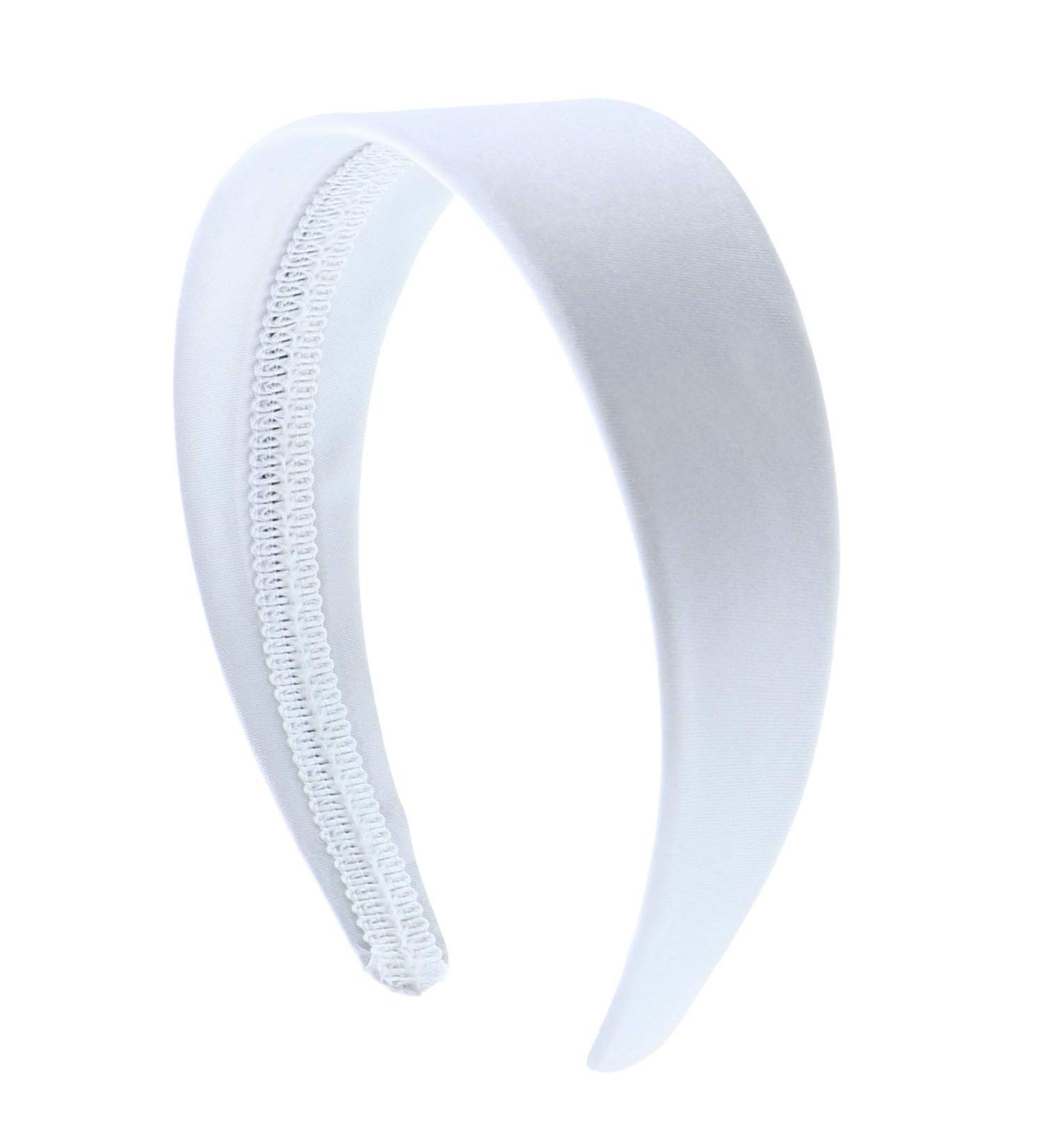 White 2 Inch Wide Satin Hard Headband with No Teeth Head band for Women and Girls (Motique Accessories) by Motique Accessories - Buy Online on GoSupps.com