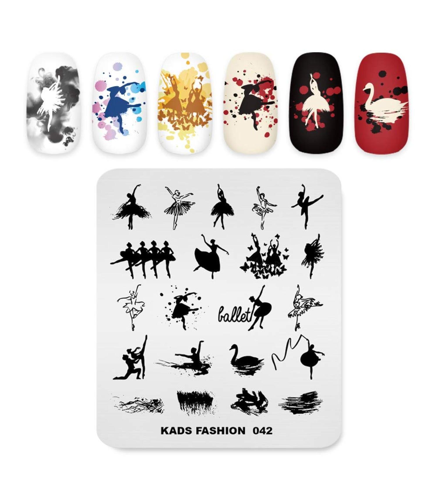 Buy Chinese Style Geometry Ballet Swan Nail Art Stencils - Manicure Design Templates for Perfect Prints - Buy Online on GoSupps.com