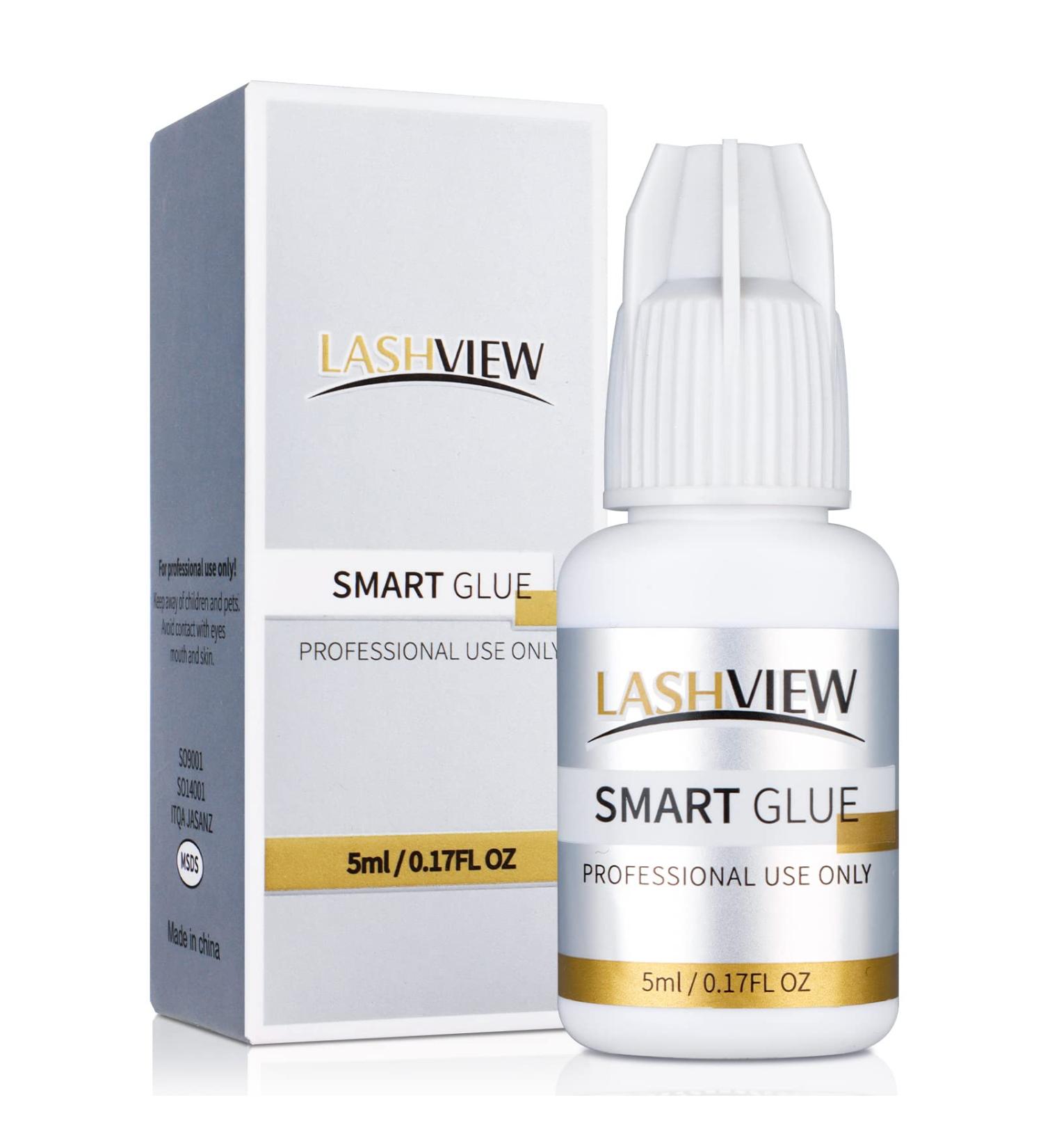 LASHVIEW 1s Extra Strong Eyelash Extension Glue 5ml - Professional Semi-Permanent Black Adhesive - Buy Online on GoSupps.com