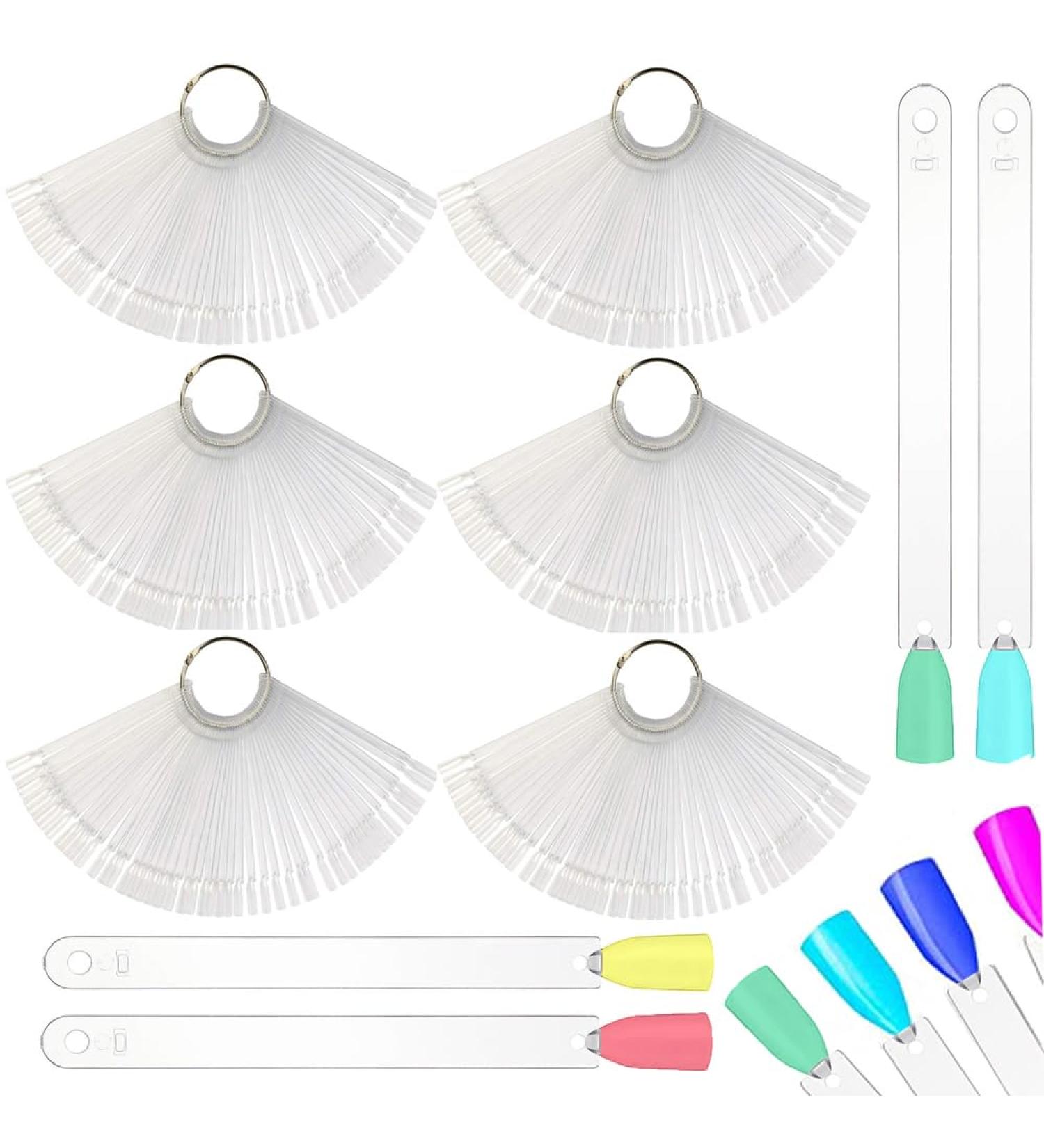 300PCs Nail Art Tips Sticks | Transparent Nail Display for Nail Polish & Art Practice | Best Selling Nail Art Templates - Buy Online on GoSupps.com