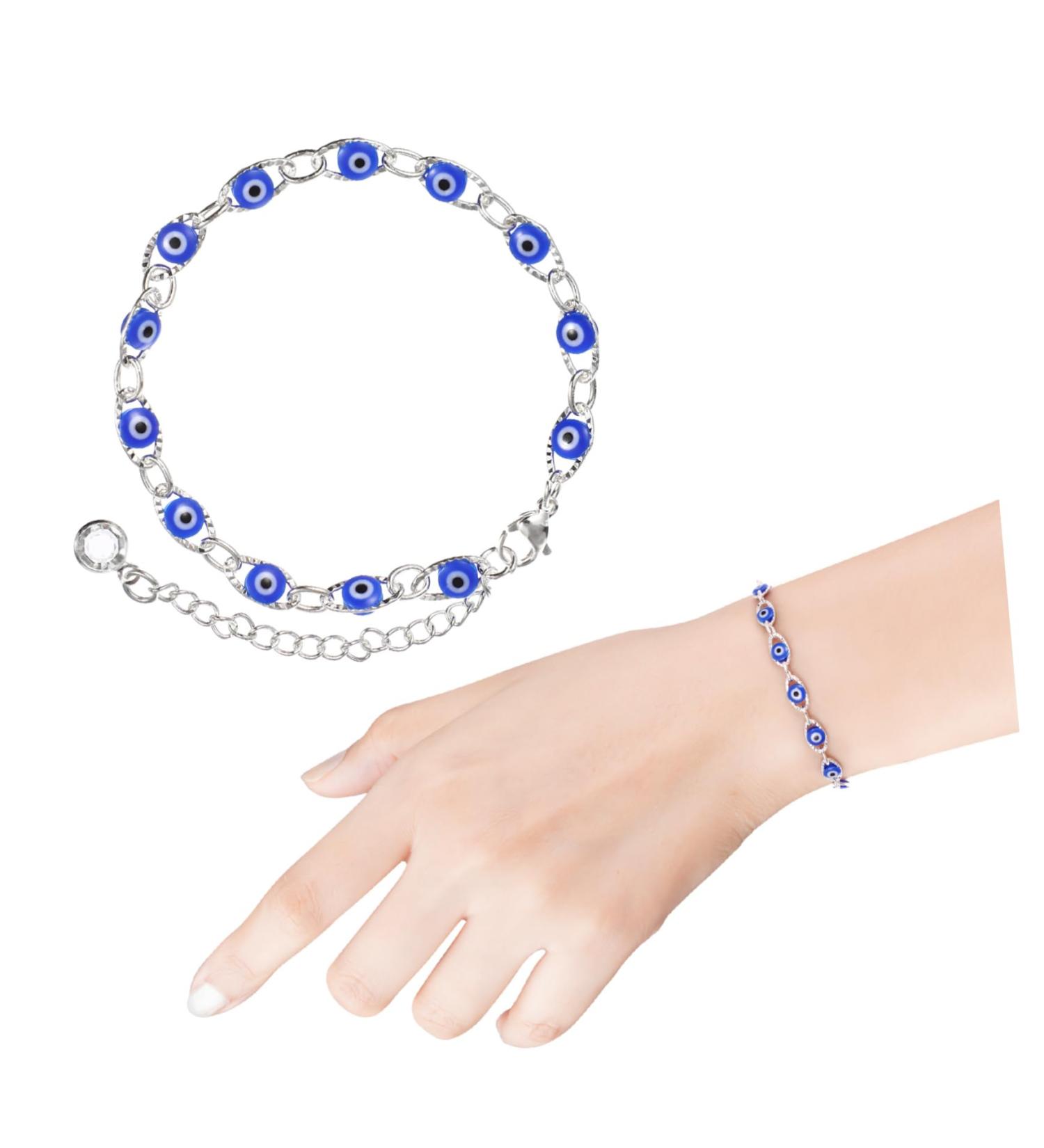 Buy Healeeved 2 STK Teufelsau-Armband Turkish Watch Bracelet - Pearl Bracelet with Blue Devil Eyes for Happiness | International Shipping - Buy Online on GoSupps.com