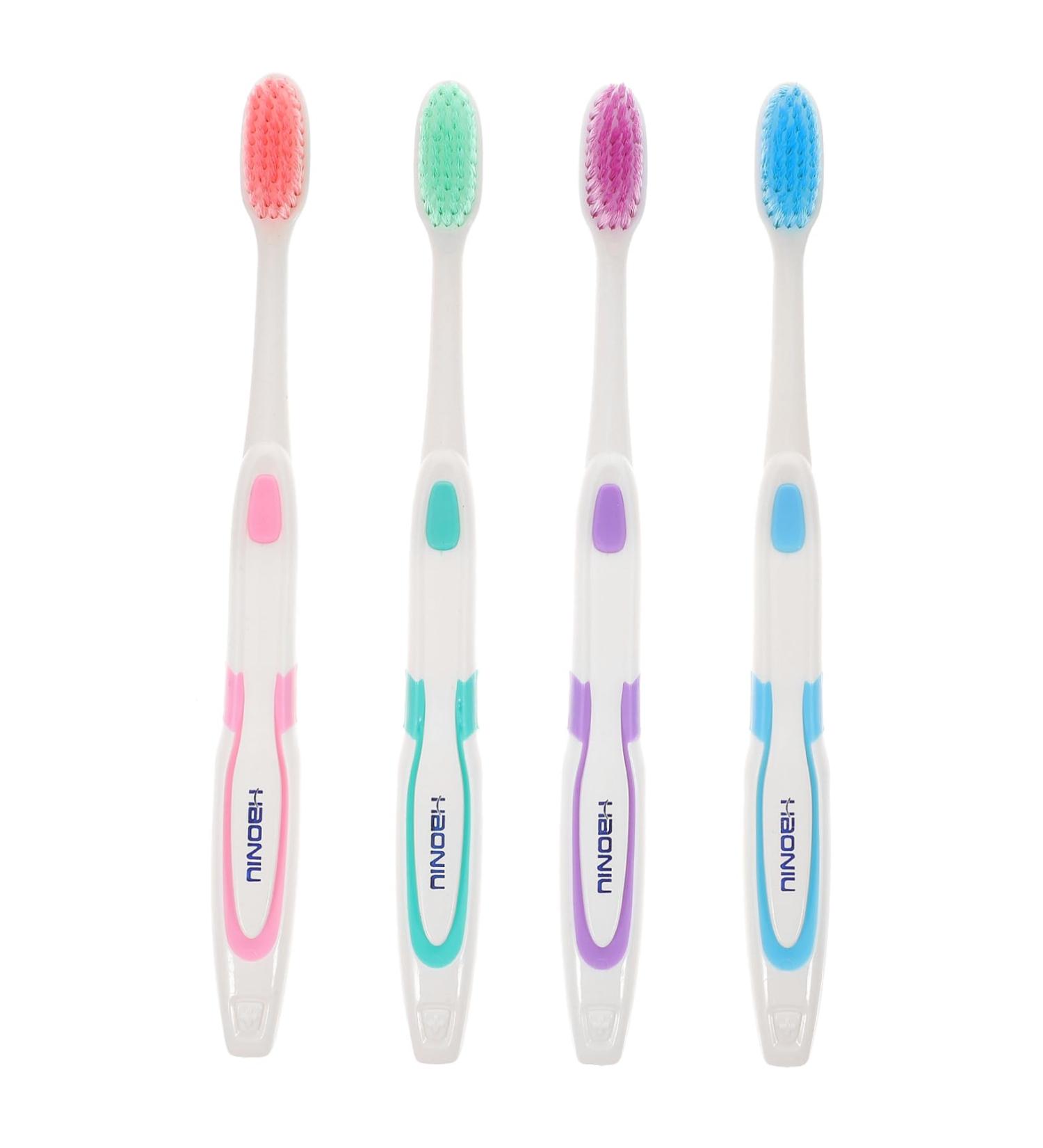 SESESFOUFU 4-Piece Nano Toothbrush Set | Soft Ergonomic Toothbrushes for Deep Cleaning & Optimal Oral Hygiene | Travel-Friendly Toothbrush Bags Included - Buy Online on GoSupps.com