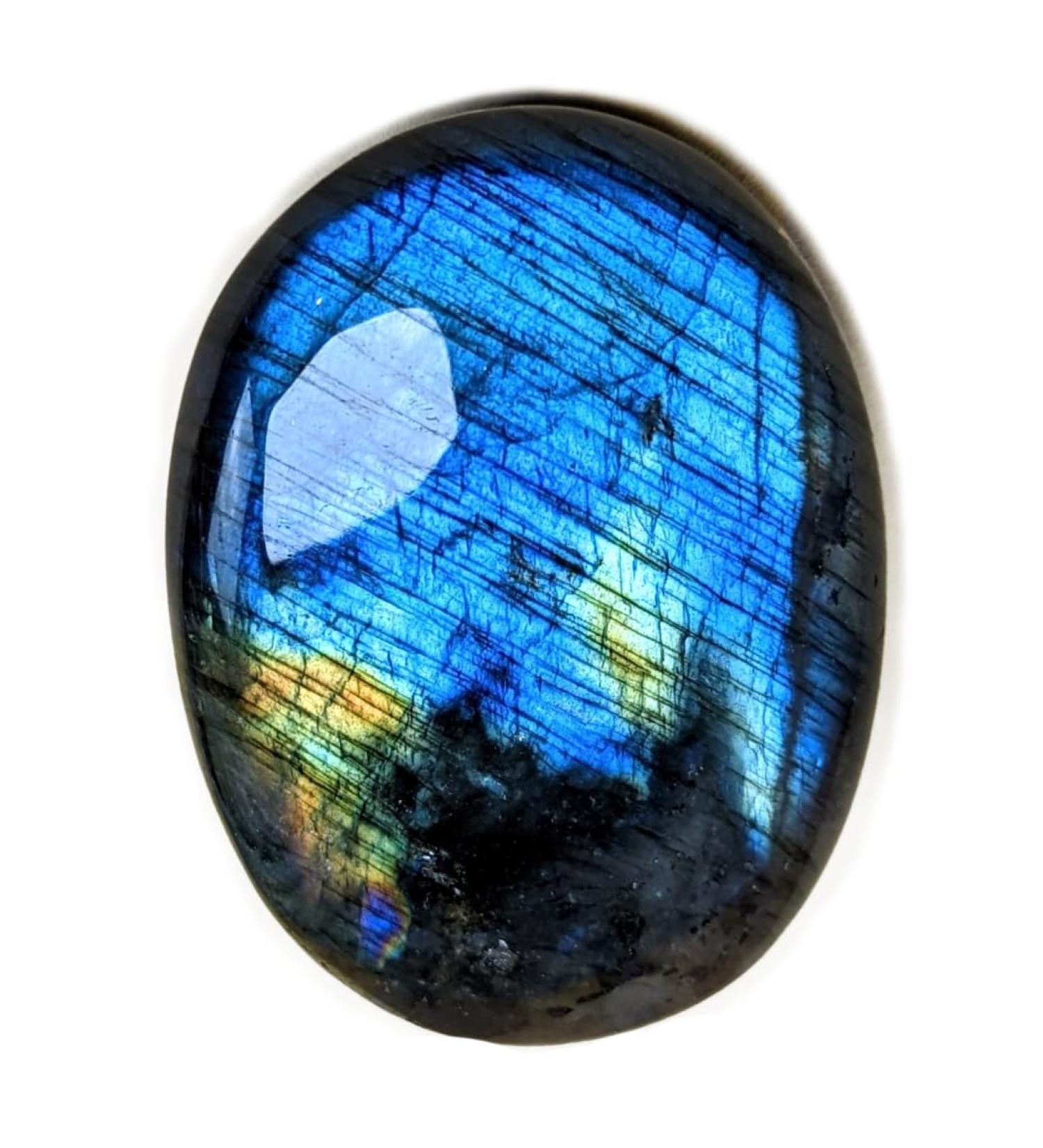 Buy Eusice Labradorite Natural Stone | Healing & Relaxation | Handmade Ethical 100g - 15g for Wellness Meditation & Yoga - Buy Online on GoSupps.com