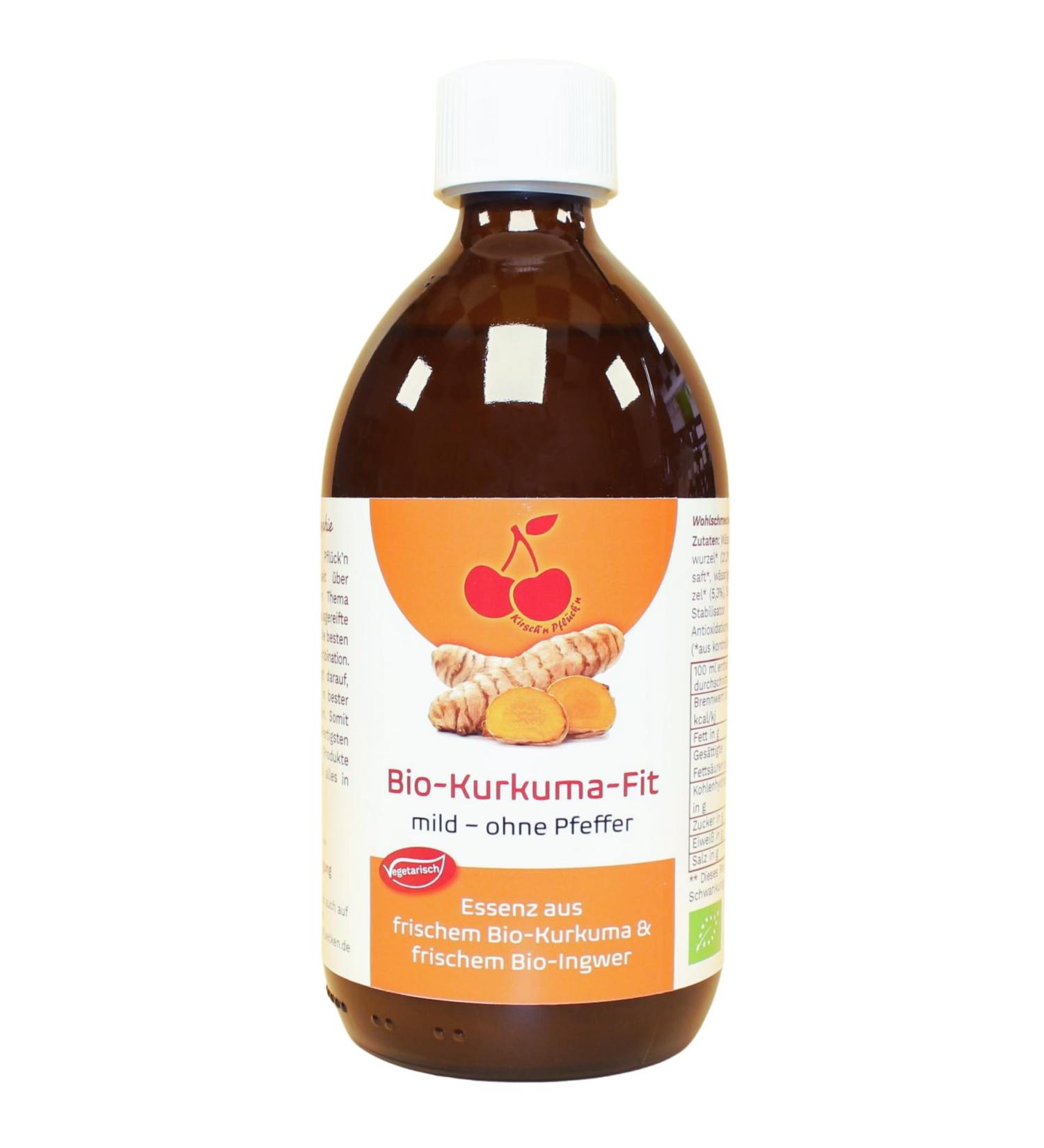 Organic Turmeric Fit (Mild - Without Pepper) | 500 ml | Essence of Fresh Organic Turmeric and Organic Ginger - Buy Online on GoSupps.com