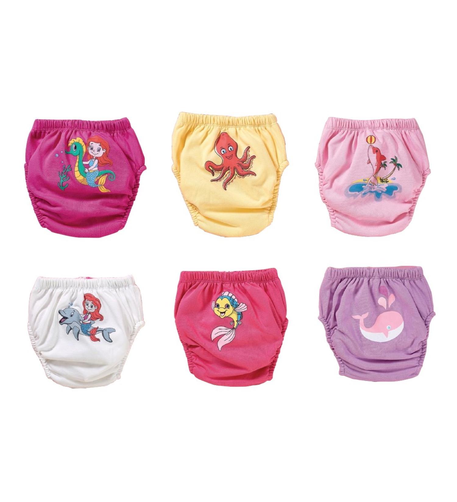 Ozyol Trainer Trousers for Droplet Training - 6 Pack Reusable Learning Diapers for Girls | Toilet Training Essentials - Buy Online on GoSupps.com