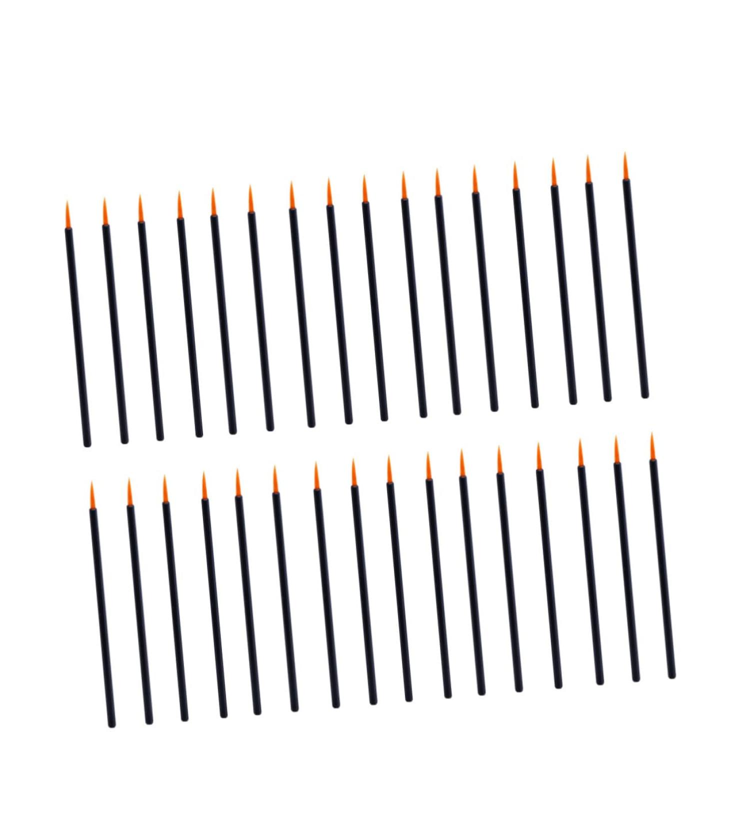 Mikinona 100pcs Tool Wands Cosmetic Point Lip Makeup Fine Applicator Brush Eyeliner Gloss Disposable - Buy Online on GoSupps.com