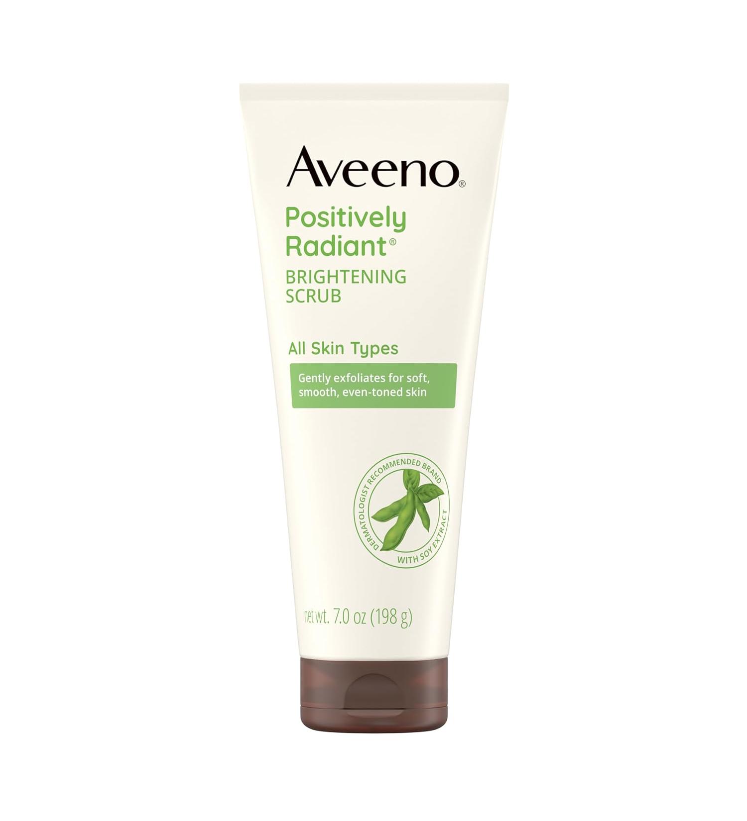Aveeno Positively Radiant Skin Brightening Daily Scrub 7 oz | Exfoliate & Illuminate - Buy Online on GoSupps.com