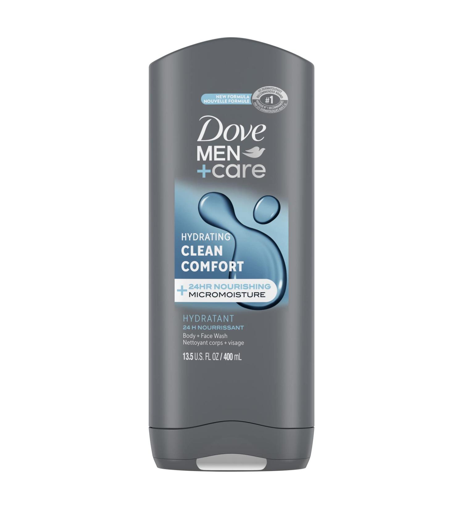 Dove Men + Care Body + Face Wash hydrating + skin-strengthening nutrients Clean Comfort with MicroMoisture Technology 400 ml 400 ml (Pack of 1) Body and Face Wash - Buy Online on GoSupps.com