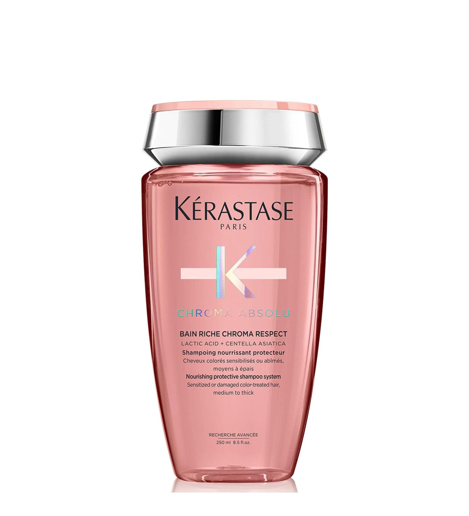 K RASTASE Chroma Absolu - Bain Riche Chroma Respect - Shampoing Hydratant Protecteur De Couleur - Acides Amin s & Centella Asiatica - Cheveux Color s Sensibilis s ou Ab m s - Sans Sulfate - 250 ml 250 ml (Lot de 1) - Buy Online on GoSupps.com