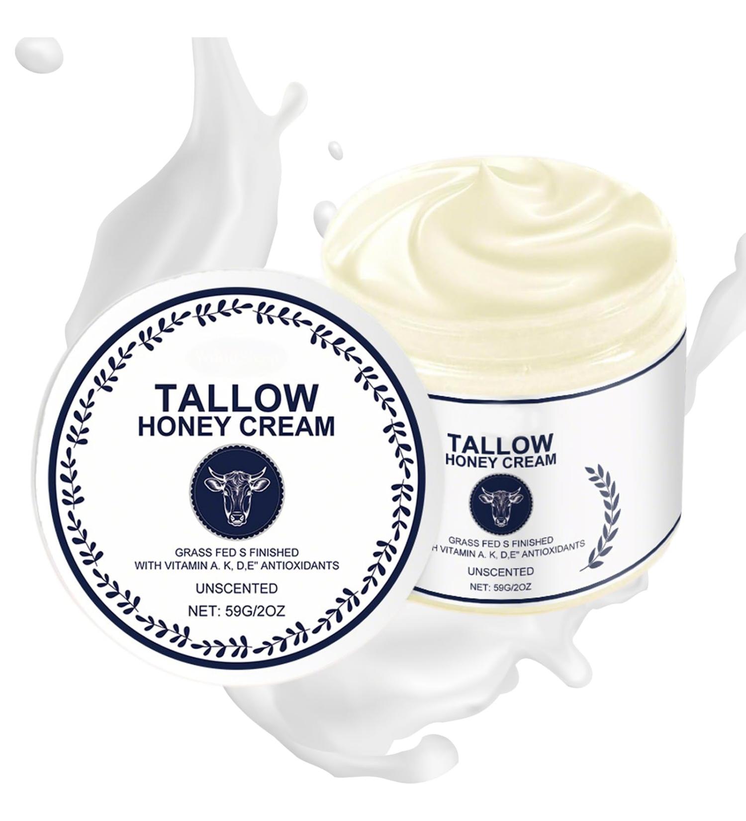 Pricyru Beef Tallow and Honey Balm Beef Tallow for Skin Natural Ingredient Whipped Beef Tallow and Honey Balm Moisturizer for Face and Body Skin - Buy Online on GoSupps.com