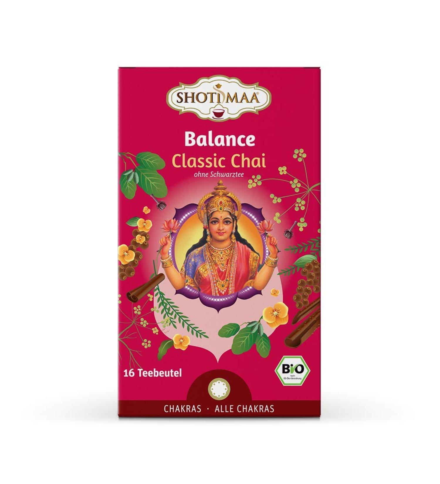 Shoti Maa Bio Balance Classic Chai sans z e noire (6 x 16 pi ces)
