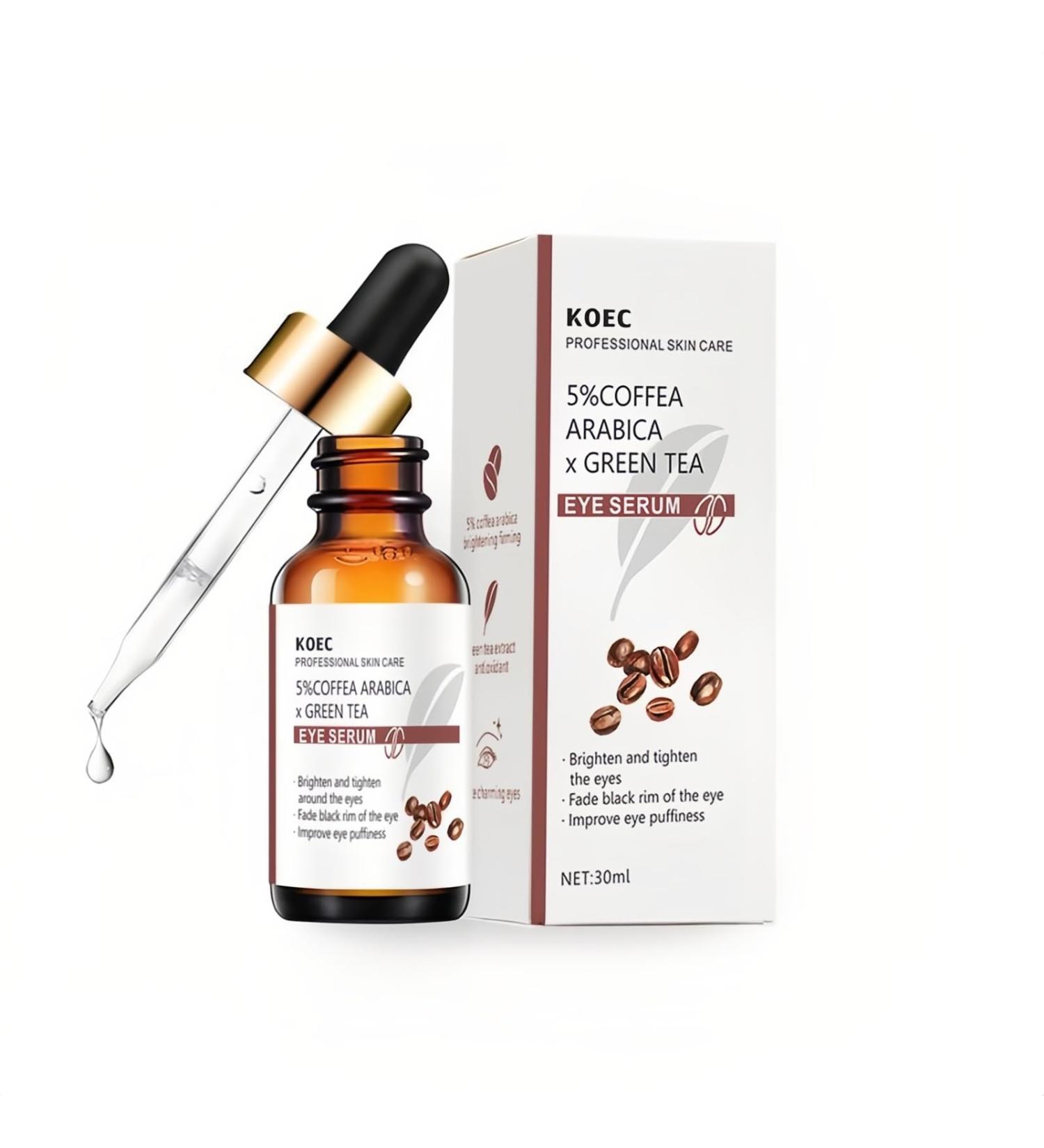 5% Caffeine Eye Serum with Green Tea & Sambucus Nigra | Reduces Dark Circles & Swelling | Professional Skincare for Women - 30ml - Buy Online on GoSupps.com