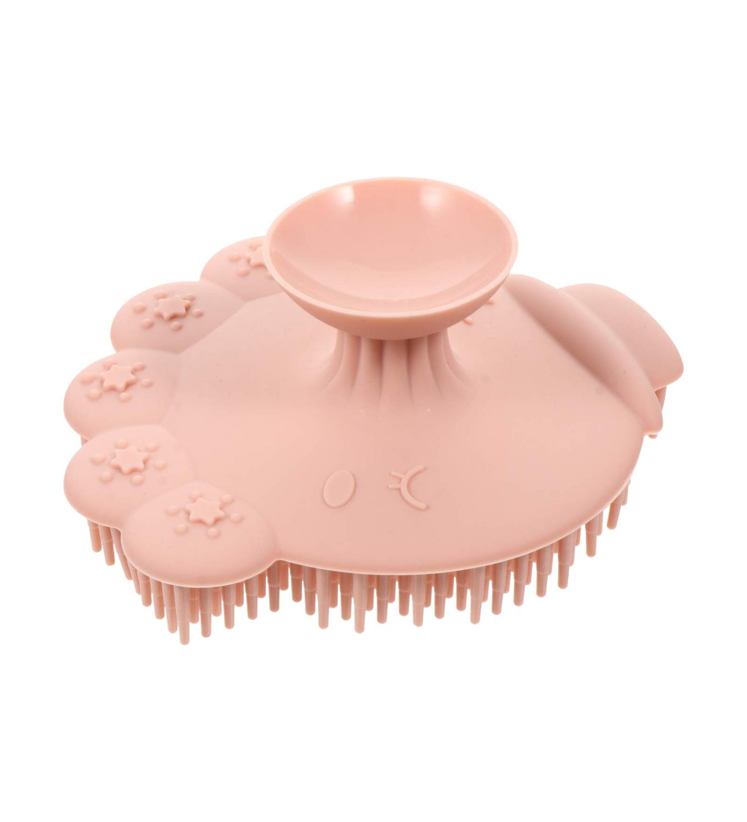 HEALLILY Baby Bath Silicone Brush for Gentle Scalp Massage and Cradle Cap Care - Pink - Buy Online on GoSupps.com