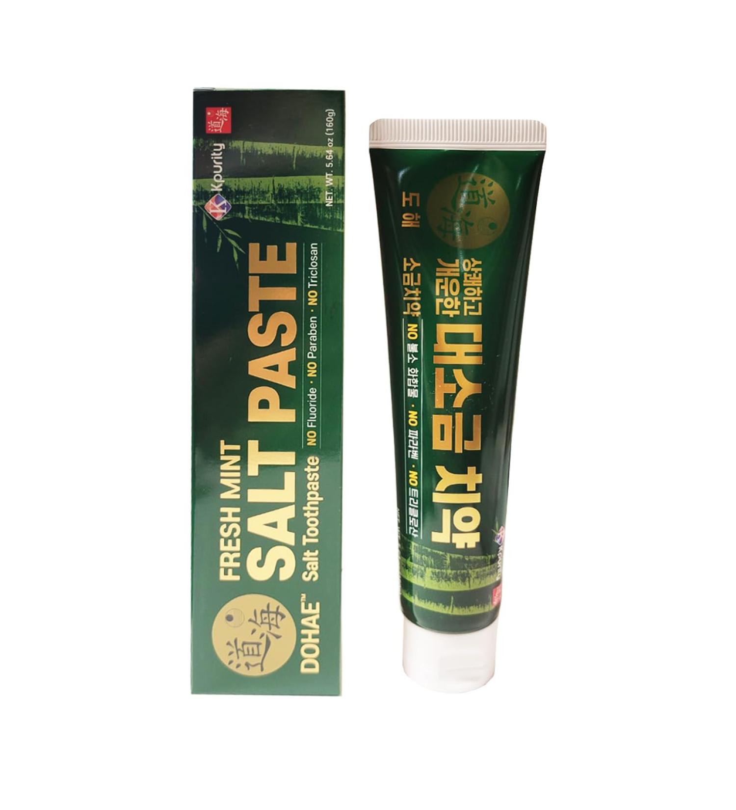 Fresh Mint Bamboo Salt Toothpaste 160g (5.64(Pack of 1) Fresh Mint) Mint 5.64 Fl Oz (Pack of 1)