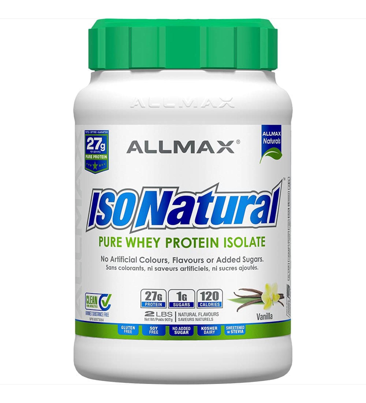 ALLMAX IsoNatural Pure Whey Protein Isolate Vanilla - 2 lbs | High-Quality Protein for Muscle Growth - Buy Online on GoSupps.com