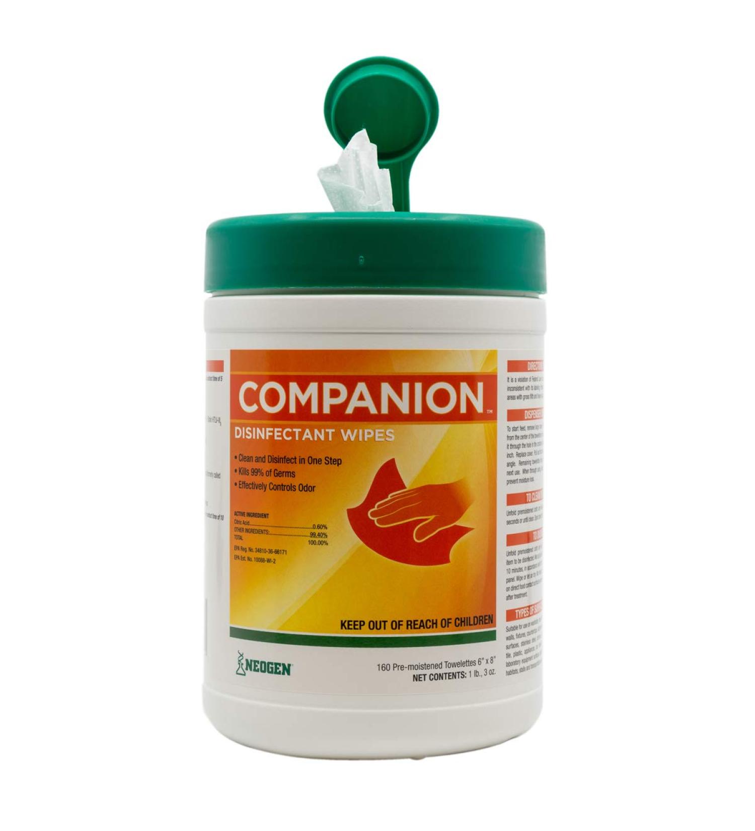 Buy Neogen Companion Disinfectant Wipes 160ct - Effective Safe & International Shipping Available - Buy Online on GoSupps.com