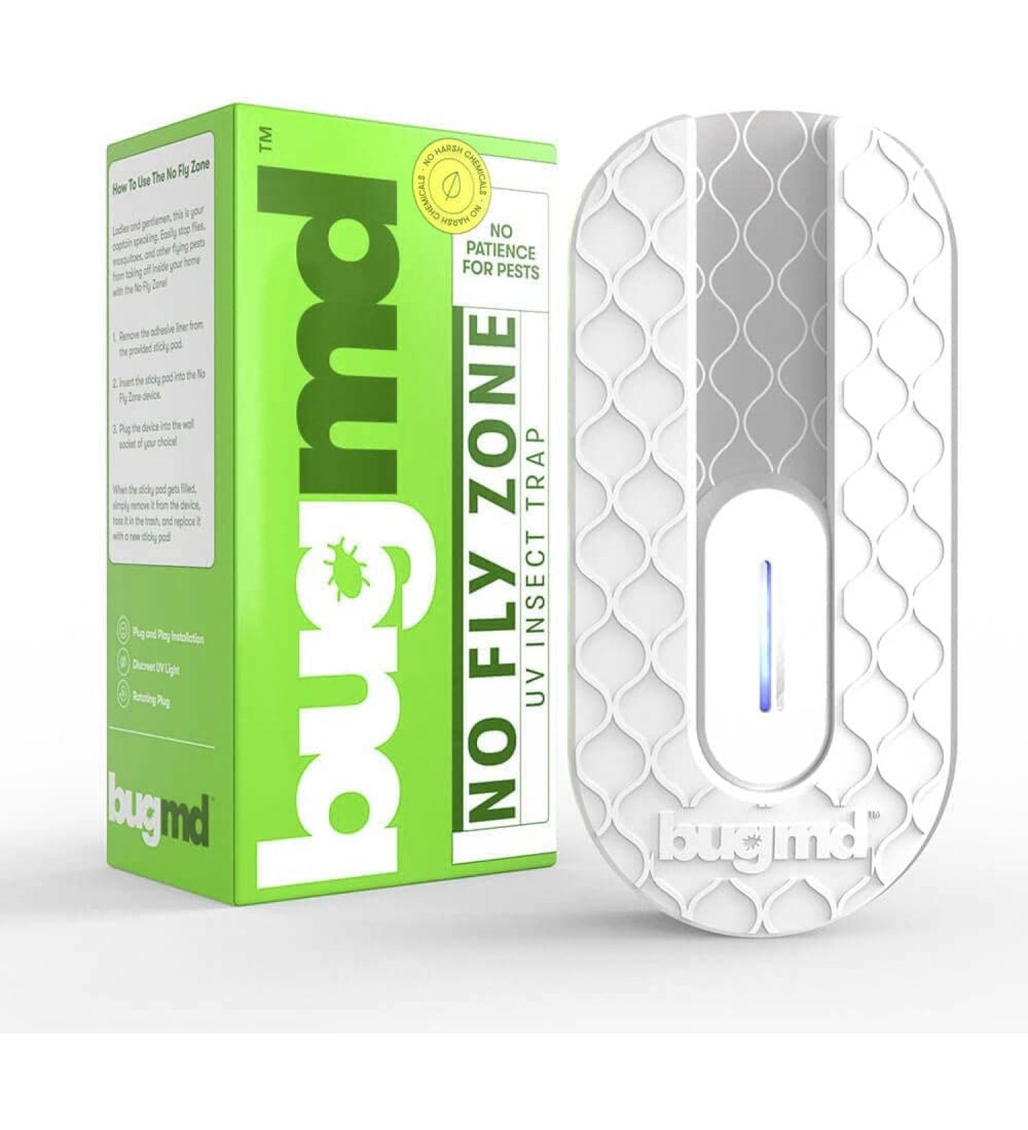 BugMD No Fly Zone UV Bug Zapper - Refillable Mosquito & Flying Insect Trap - Buy Online on GoSupps.com