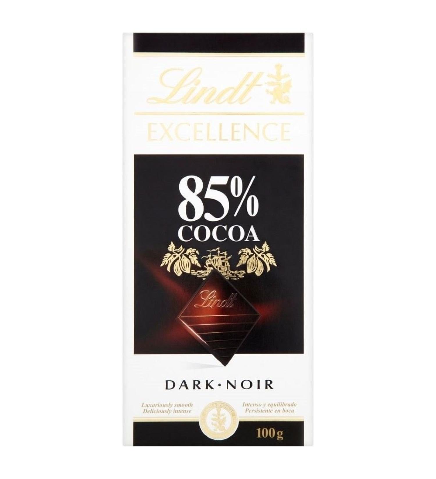 Lindt Lindt Excellence Dark Chocolate - 85% Cocoa (100g) - Pack of 2