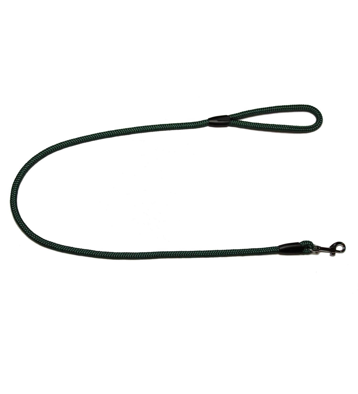 Leash - rope leash with hand loop Basic 10mm 27 colours 7 lengths (1.20 m fir green) 1.20 m fir green