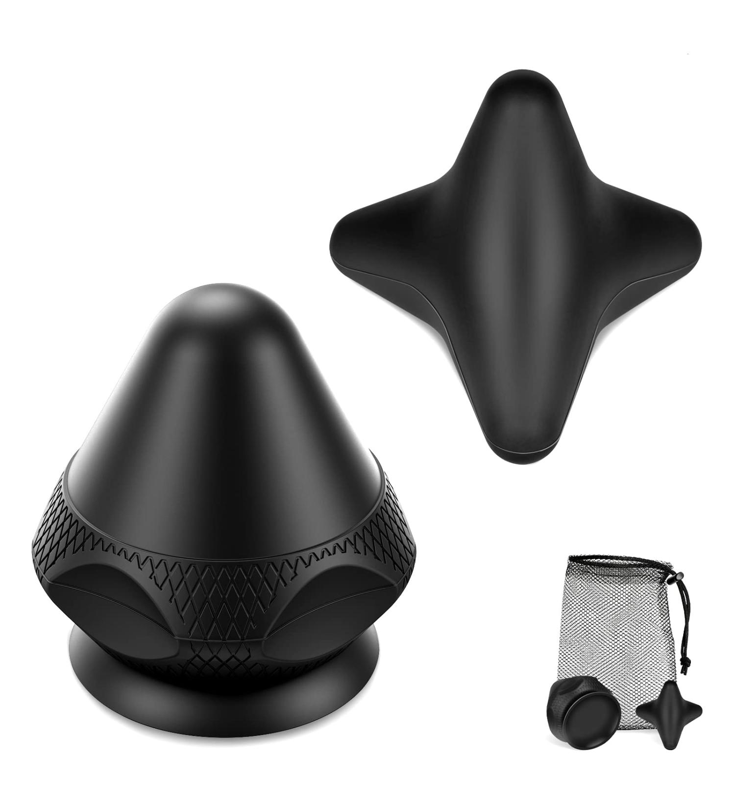 Buy AOT Triggerpunkt Presser Massage Device - Pain-Free Self-Massage Ball & Stick for Muscle Tension Relief (Black) - Buy Online on GoSupps.com