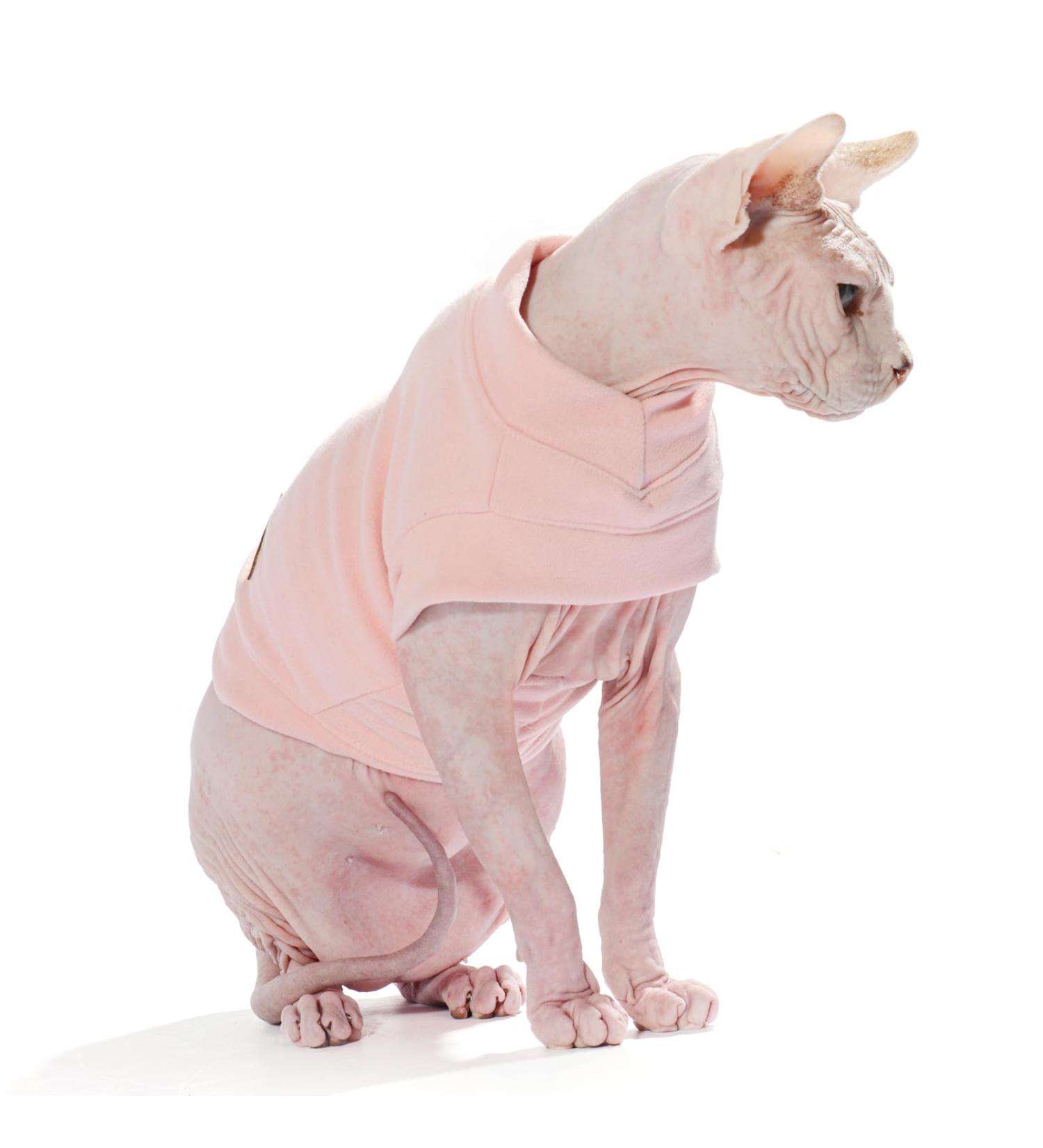 Caracaleap Soft & Warm Dog Sweater - Cozy Winter & Spring Clothes for Small Dogs & Cats - Fuzzy T-Shirt Style in Pink - Buy Online on GoSupps.com