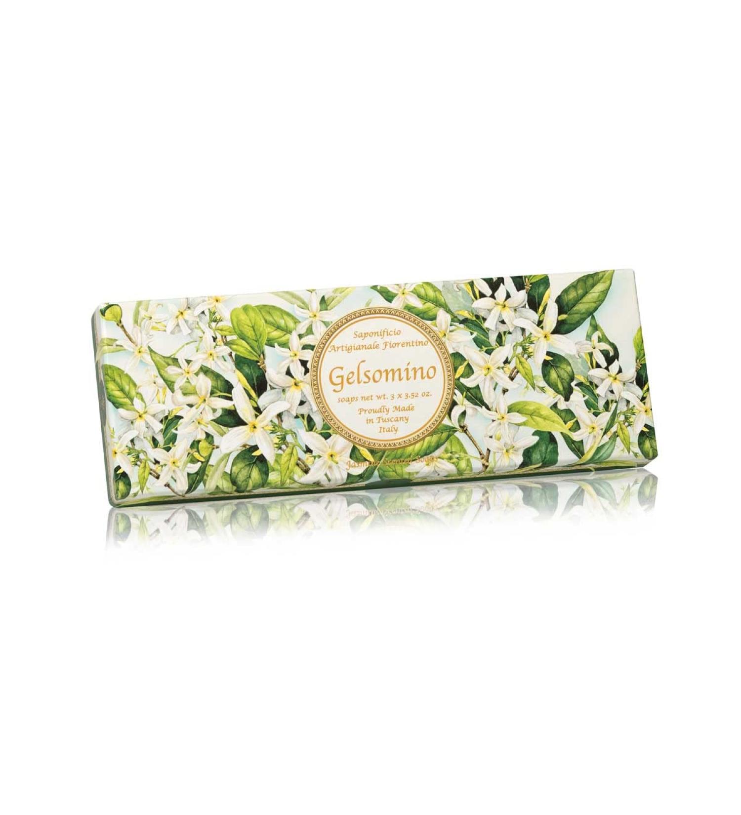 Saponificio Artigianale Fiorentino Jasmine Soap - Pack of 3 x 100g | Luxury Italian Soap for International Shipping - Buy Online on GoSupps.com