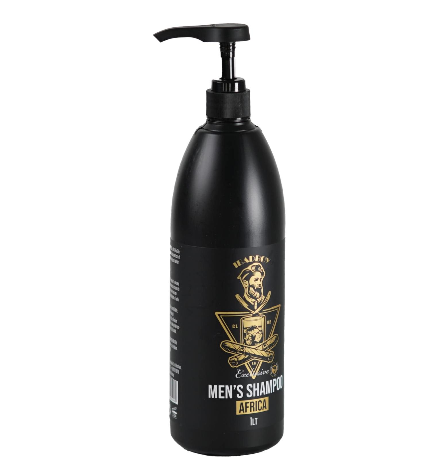 IBadBoy IBADBOY Africa Men's Shampoo 1000ml Leave-In - Daily Cleansing and Care for All Hair Types Ideal for Frequent Use Silicone-Free.