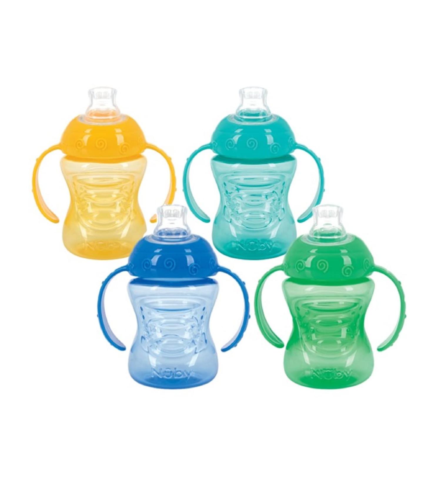 Nuby Two-Handle No-Spill Super Spout Grip N' Sip Cup - 4 Pack - Buy Online on GoSupps.com