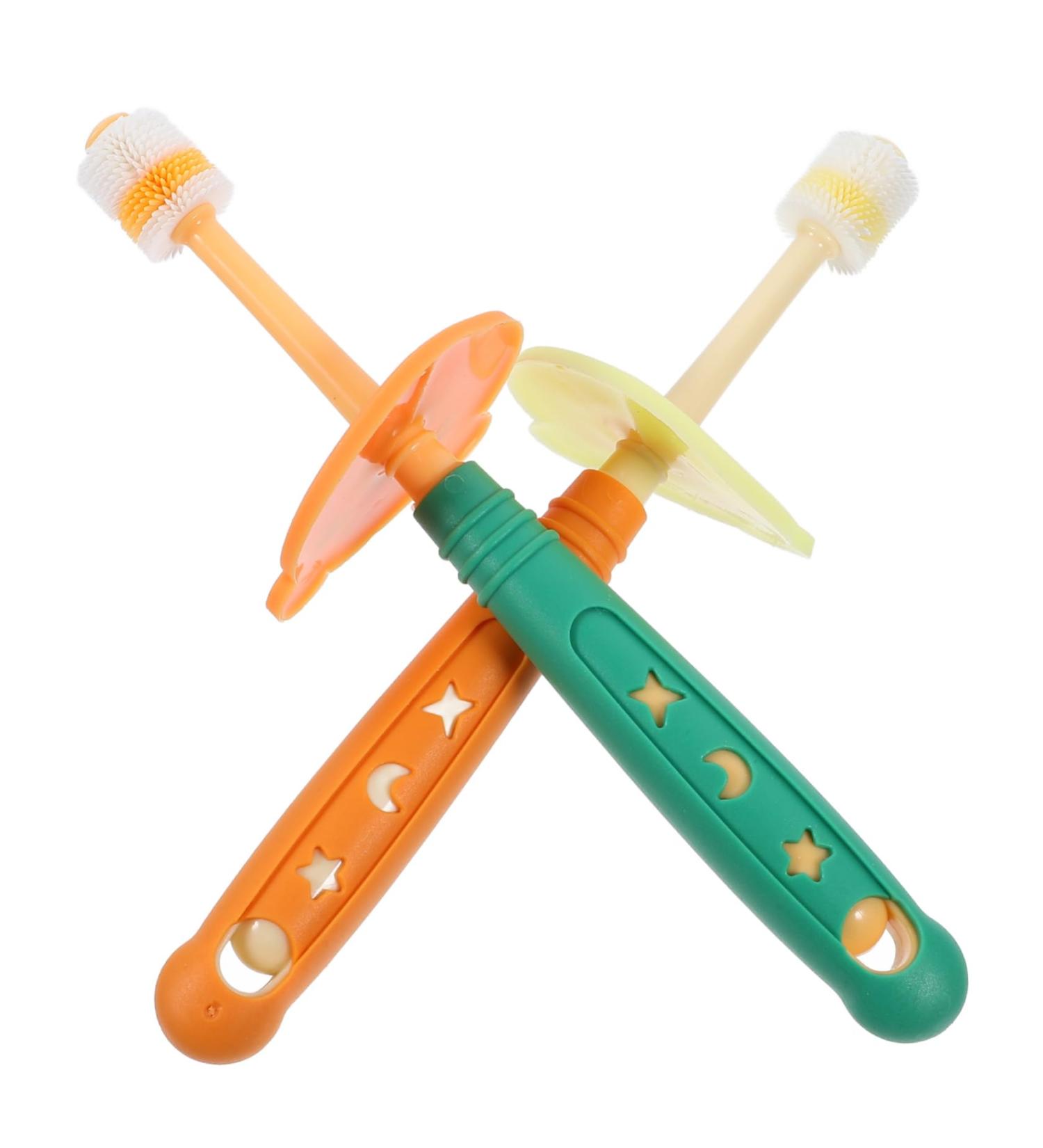 Plafope 2-Pack 360 Baby Toothbrushes | Soft Silicone Bristles | Gentle Oral Care for Children | International Shipping Available - Buy Online on GoSupps.com