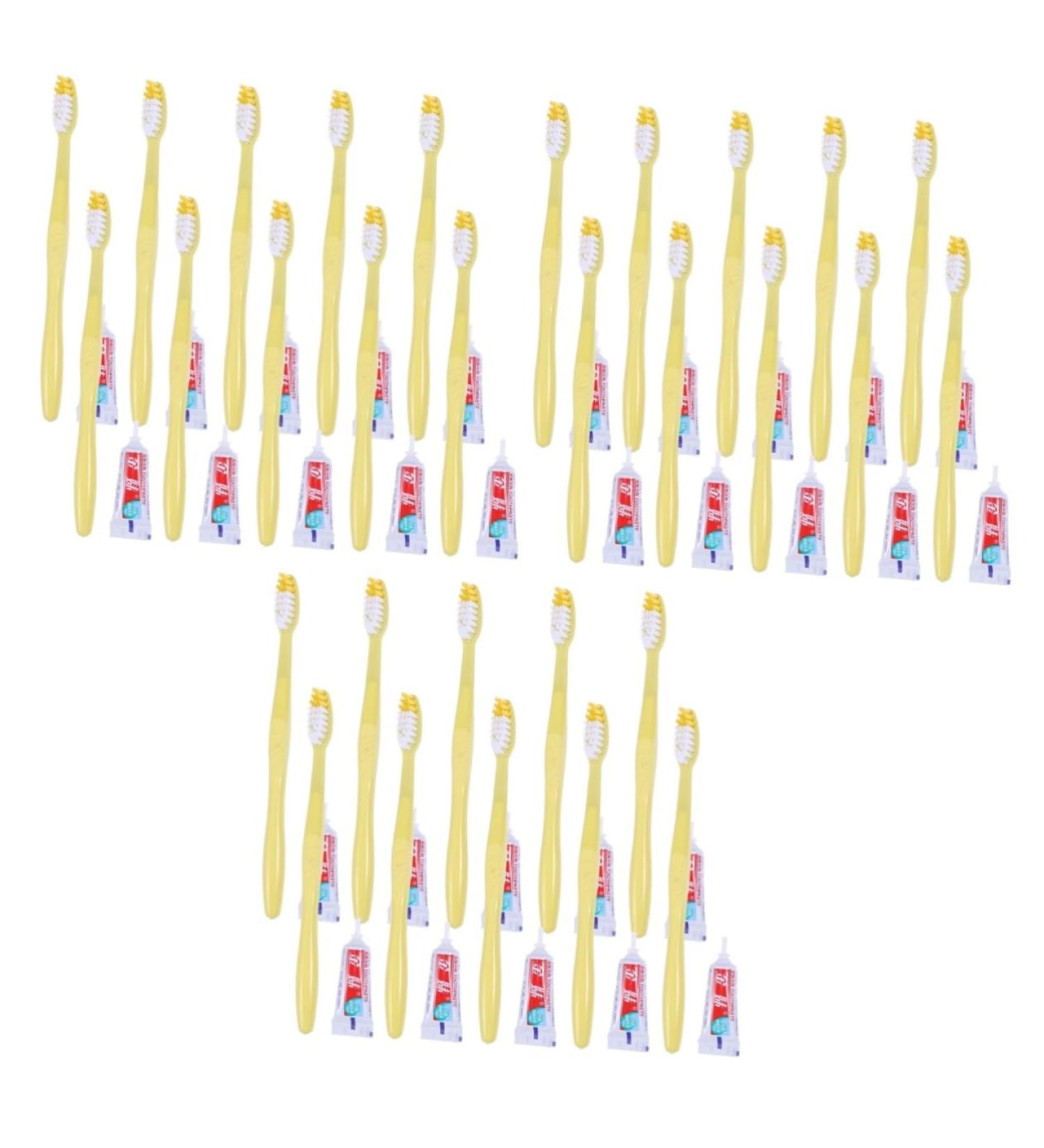 Buy Gatuida 30 STK Travel Toothbrush with Toothpaste - Soft Bristle Disposable Toothbrushes for Hotels & Travel - Buy Online on GoSupps.com