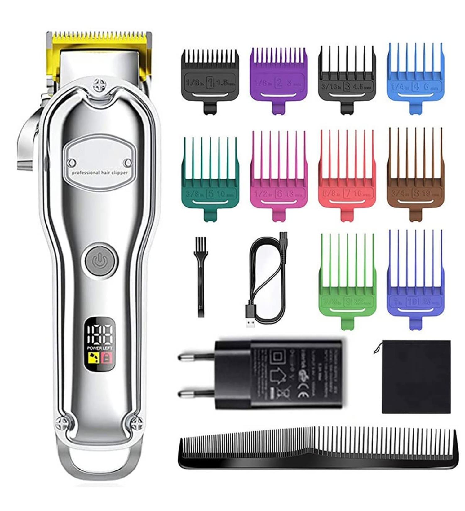 Professional Hair Clippers | IPX7 Waterproof Cordless Barber Trimmer Kit | Powerful Adjustable Electric Hair Clipper Set - Buy Online on GoSupps.com