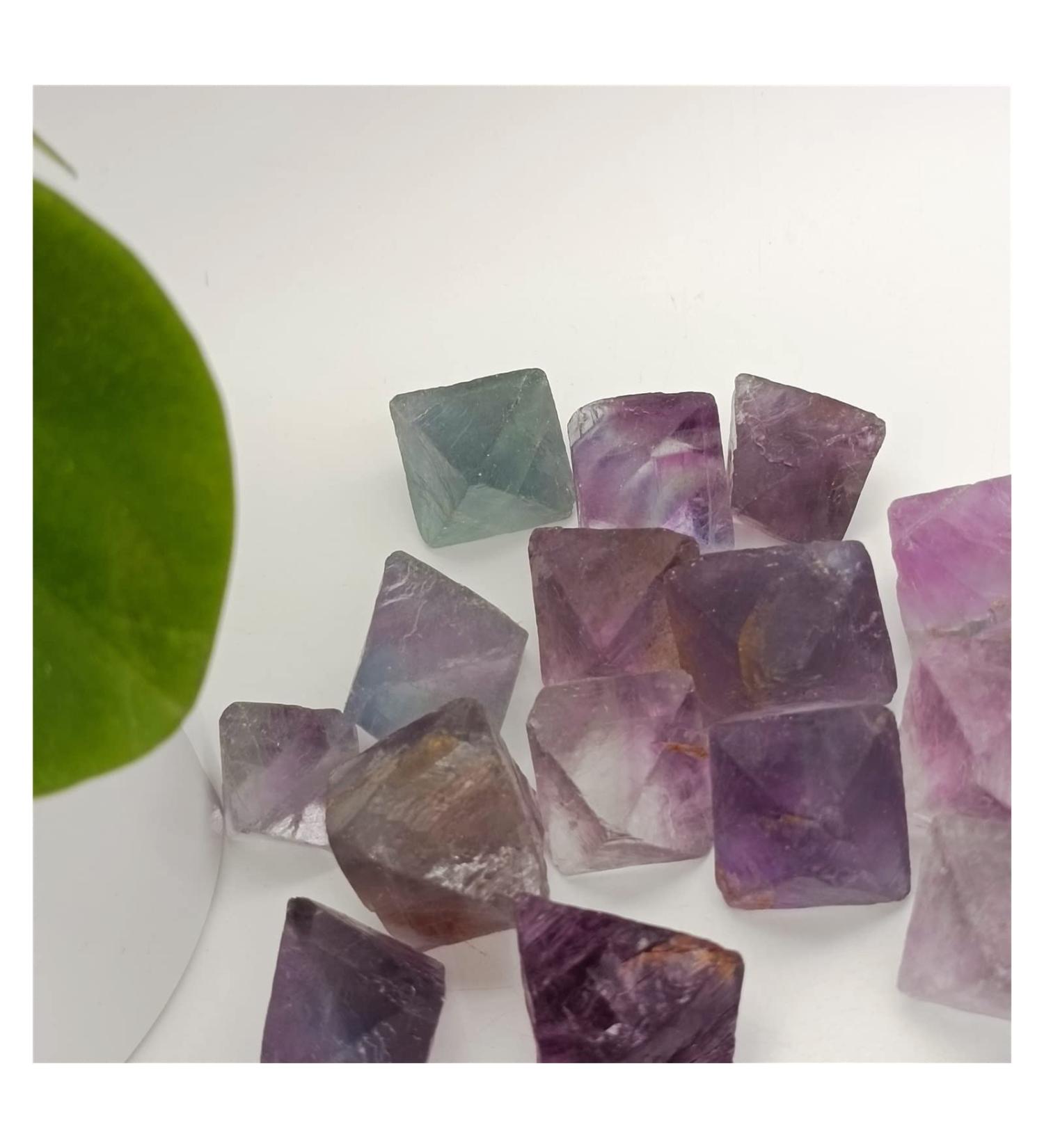 Natural Crystal Rough 5pcs Natural Rare Fluorite Crystal Stone Octahedral Colorful Mixed Fluorite Octahedron Rough Stones Healing Specimen - Buy Online on GoSupps.com
